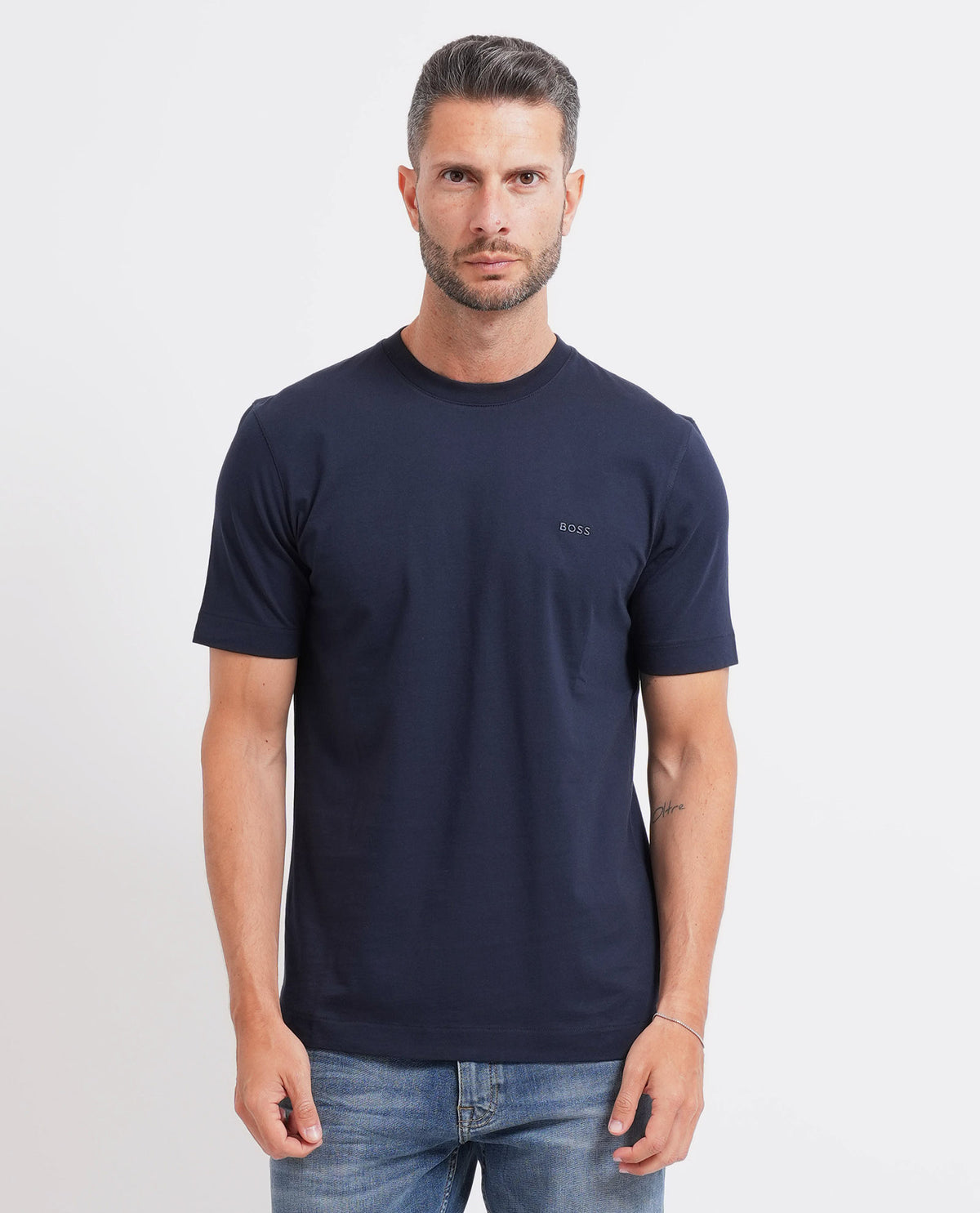 T-shirt in jersey di cotone Boss uomo 