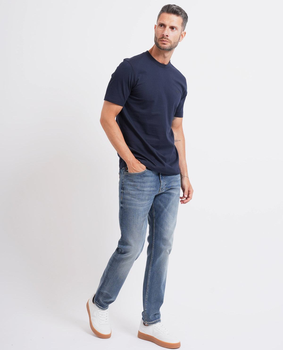 T-shirt in jersey di cotone Boss uomo 