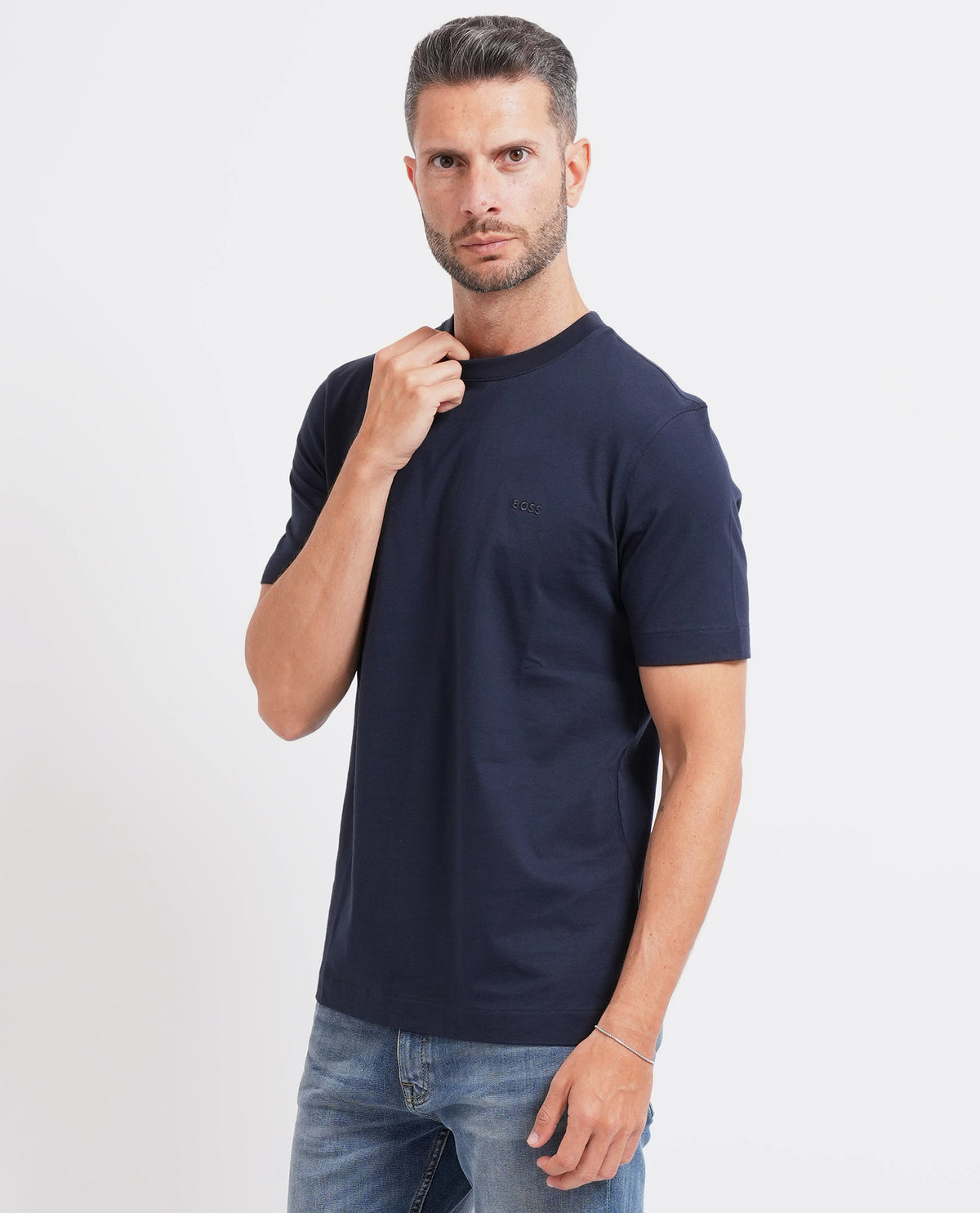 T-shirt in jersey di cotone Boss uomo 