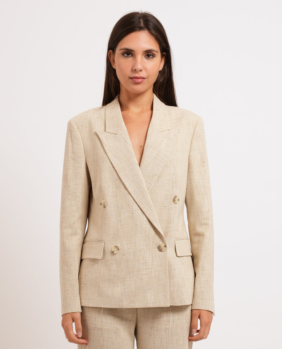 Blazer donna Boss regular fit con lavorazione a filo 