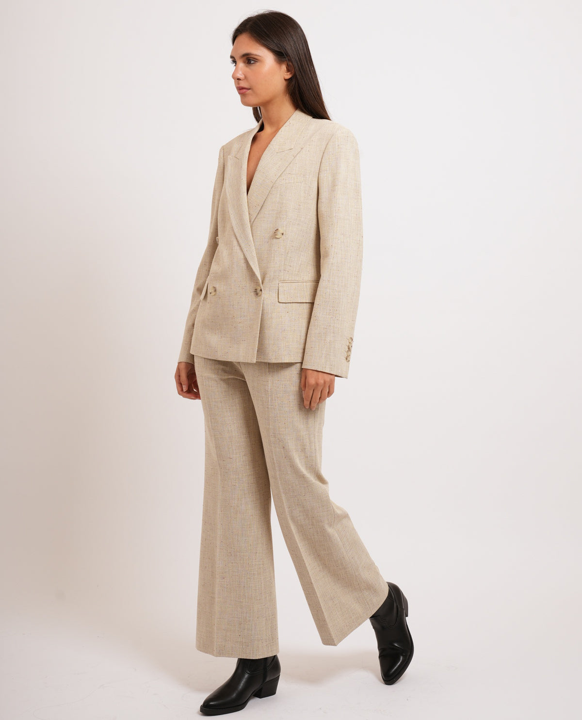 Blazer donna Boss regular fit con lavorazione a filo 