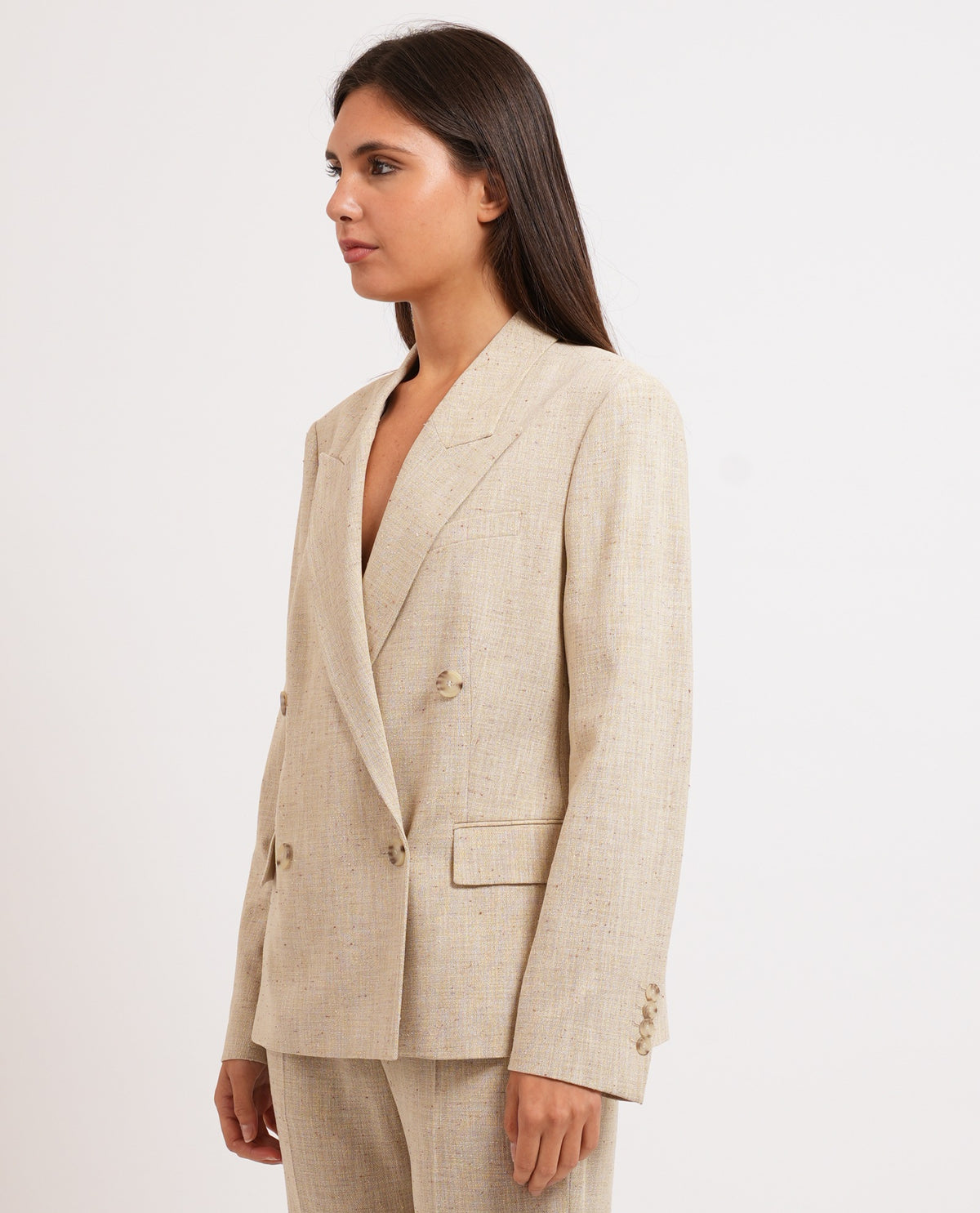 Blazer donna Boss regular fit con lavorazione a filo 