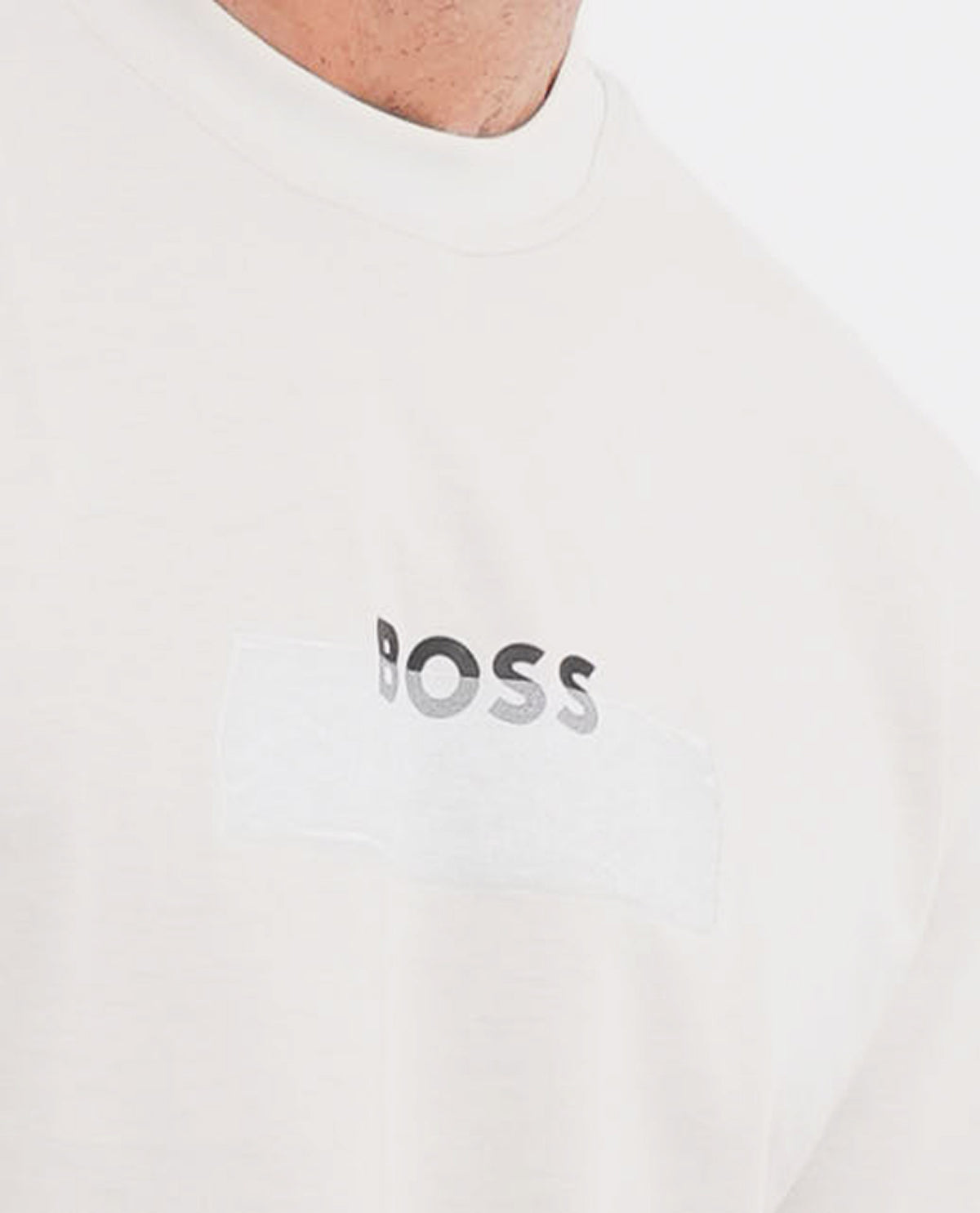 T-shirt Boss uomo con logo frontale 