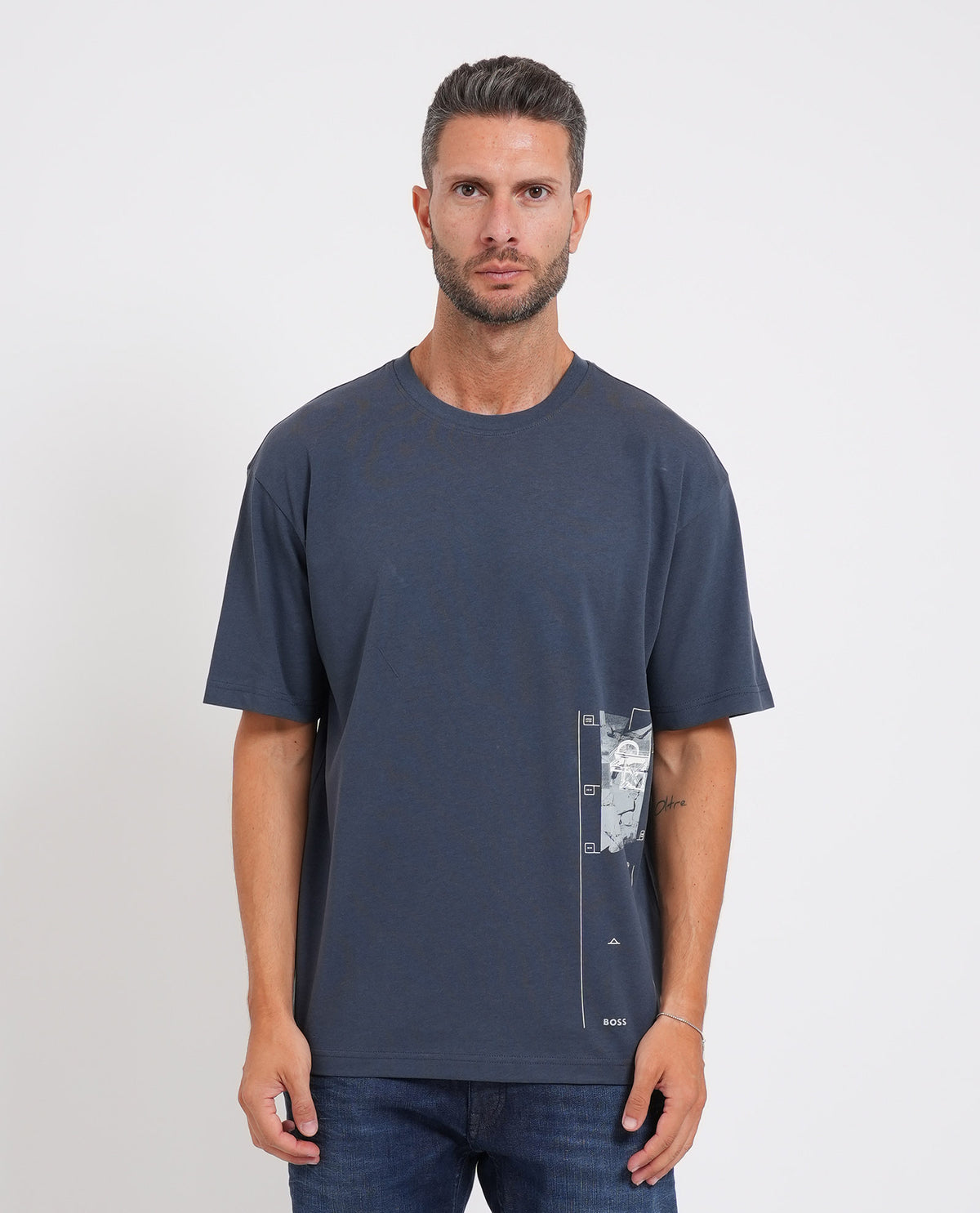 T-shirt uomo Boss regular fit<BR/> 