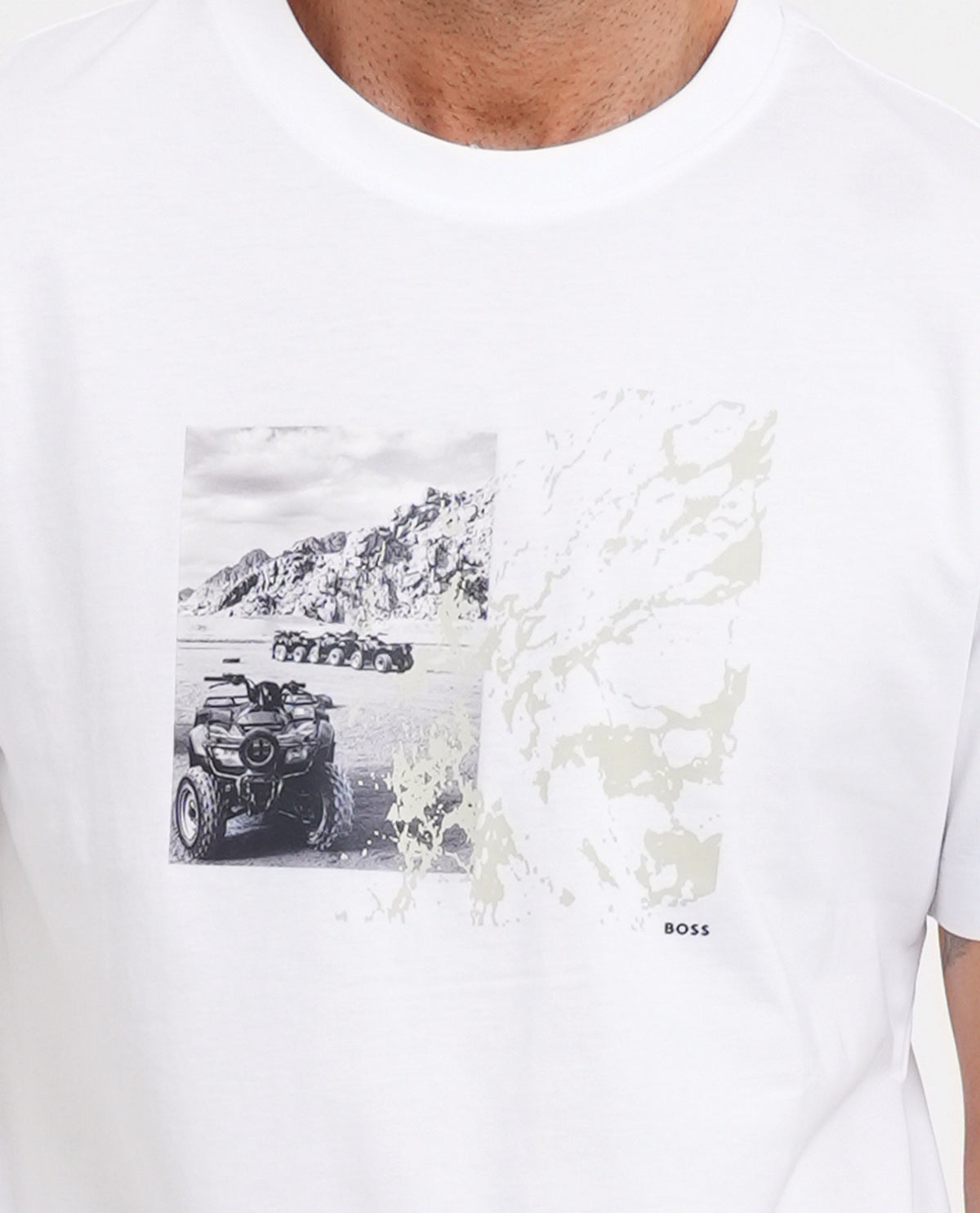 T-shirt regular fit in jersey di cotone Boss uomo<BR/> 