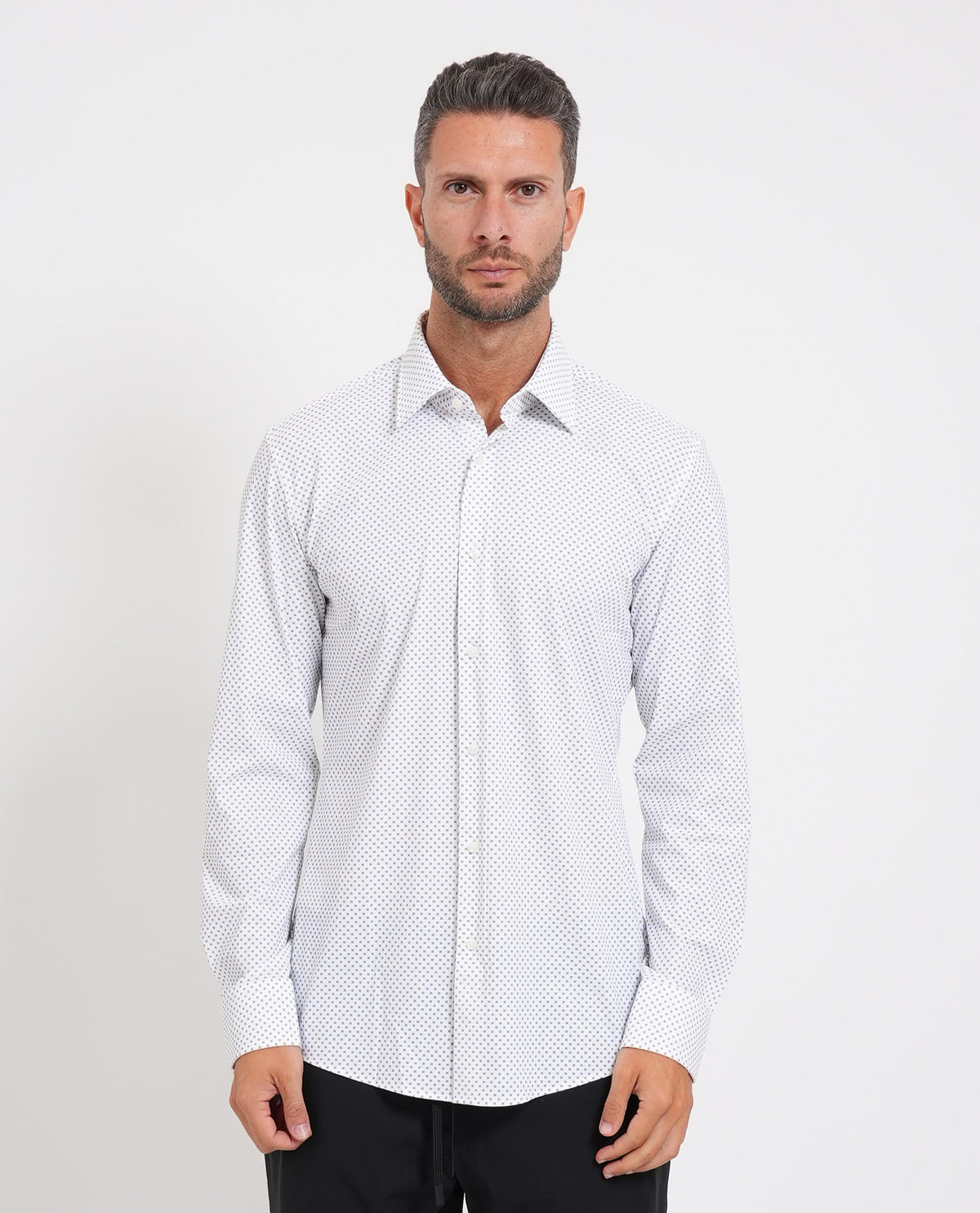 Camicia slim fit uomo Boss in tessuto elasticizzato 