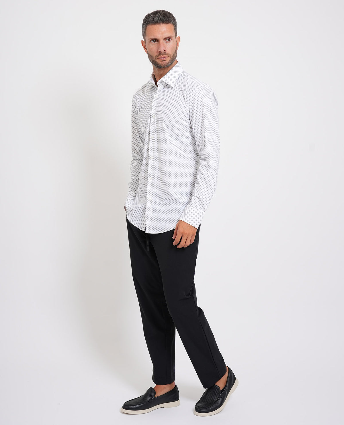 Camicia slim fit uomo Boss in tessuto elasticizzato 