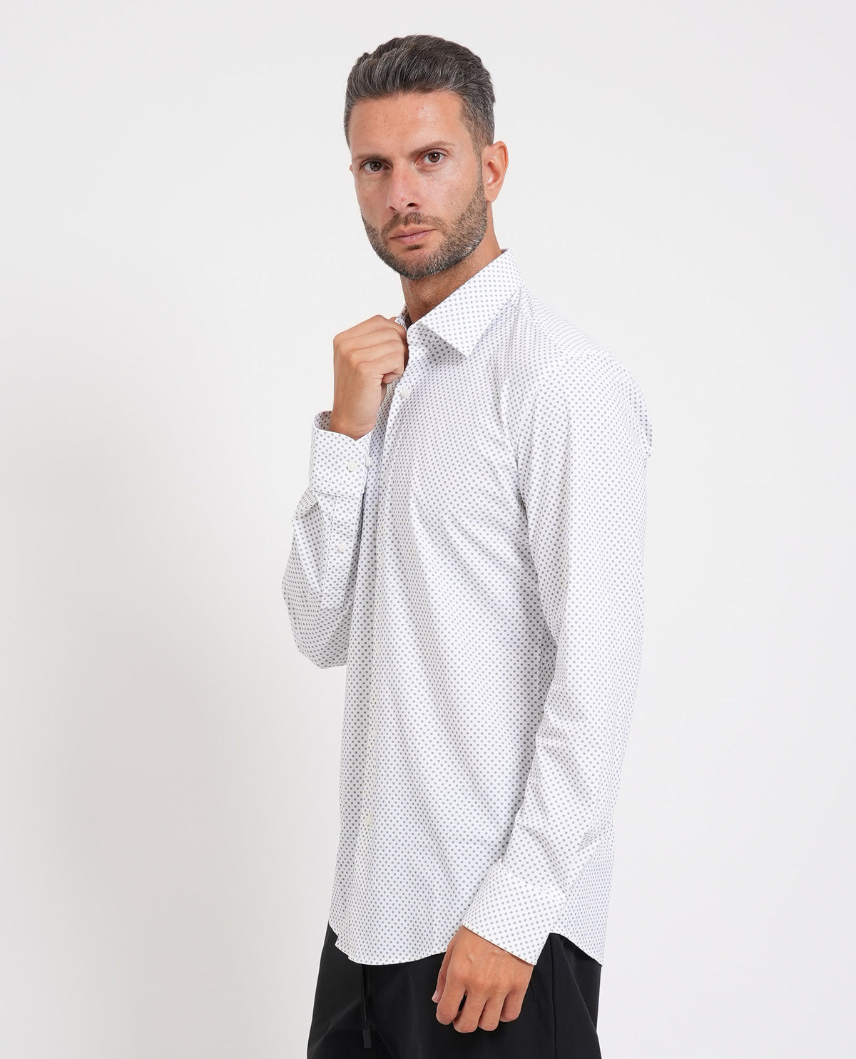 Camicia slim fit uomo Boss in tessuto elasticizzato 