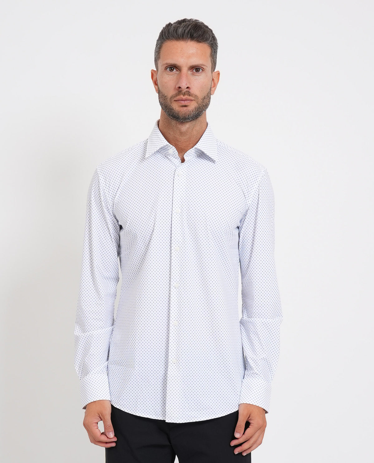 Camicia slim fit uomo Boss in tessuto elasticizzato<BR/> 