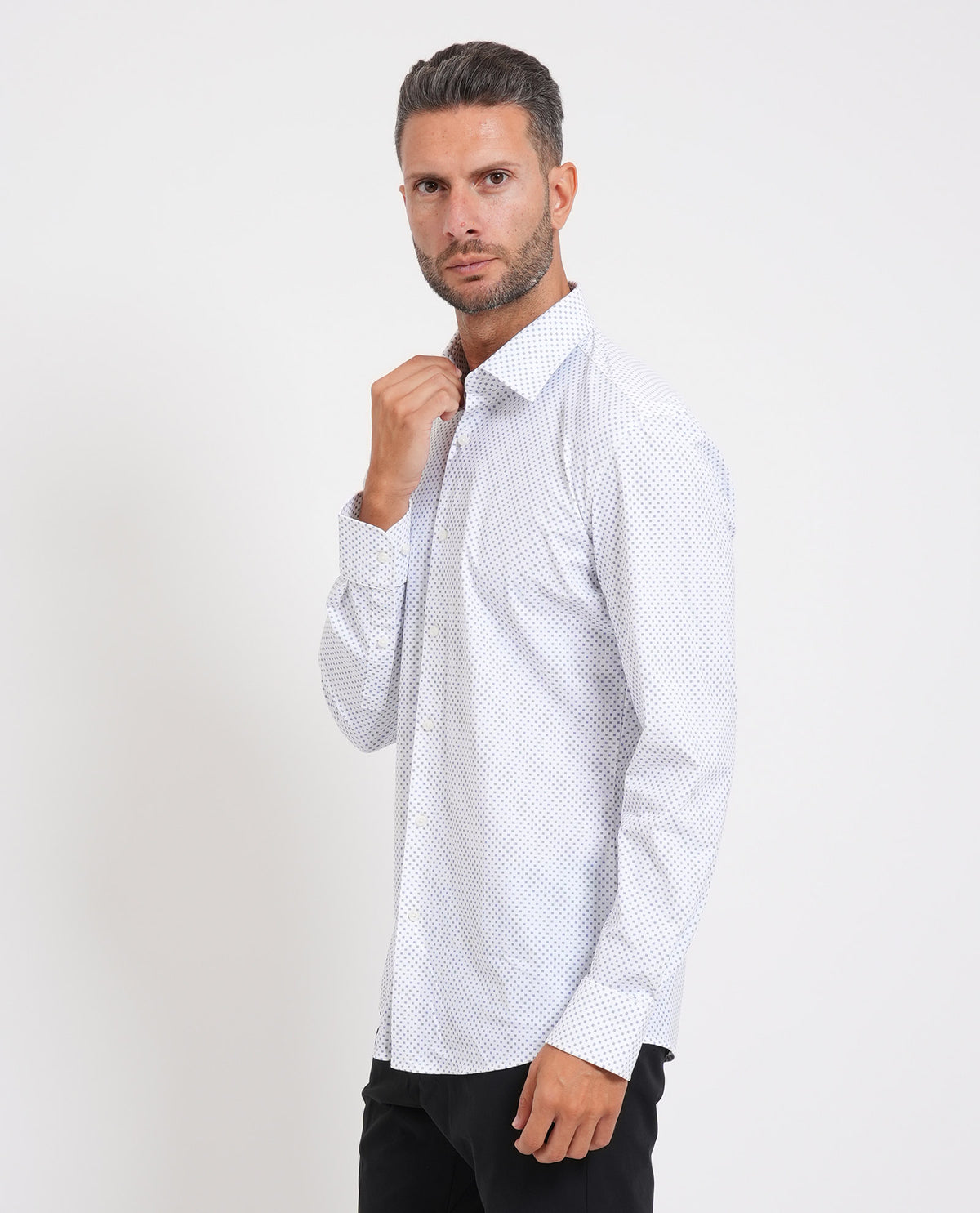 Camicia slim fit uomo Boss in tessuto elasticizzato<BR/> 