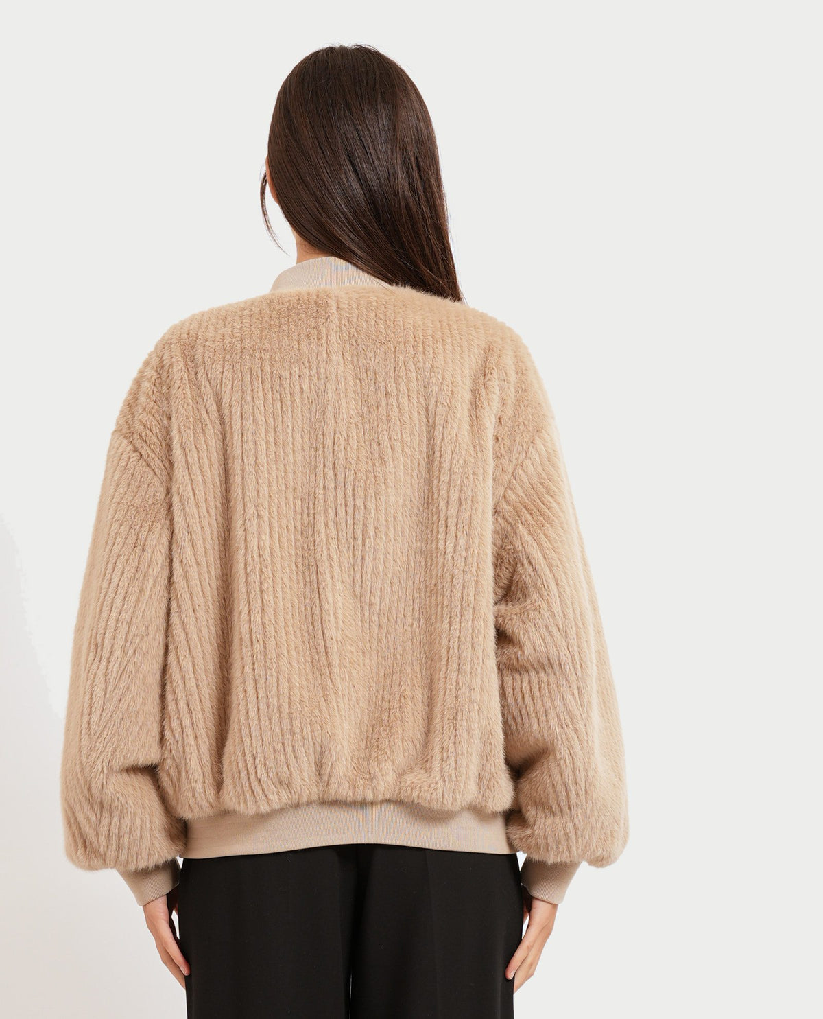Bomber donna Boss reversibile in pelliccia sintetica 