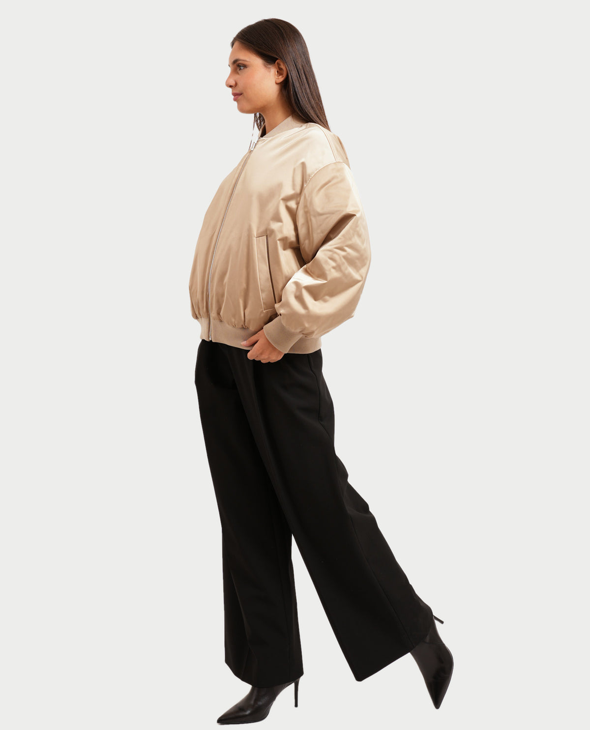 Bomber donna Boss reversibile in pelliccia sintetica 