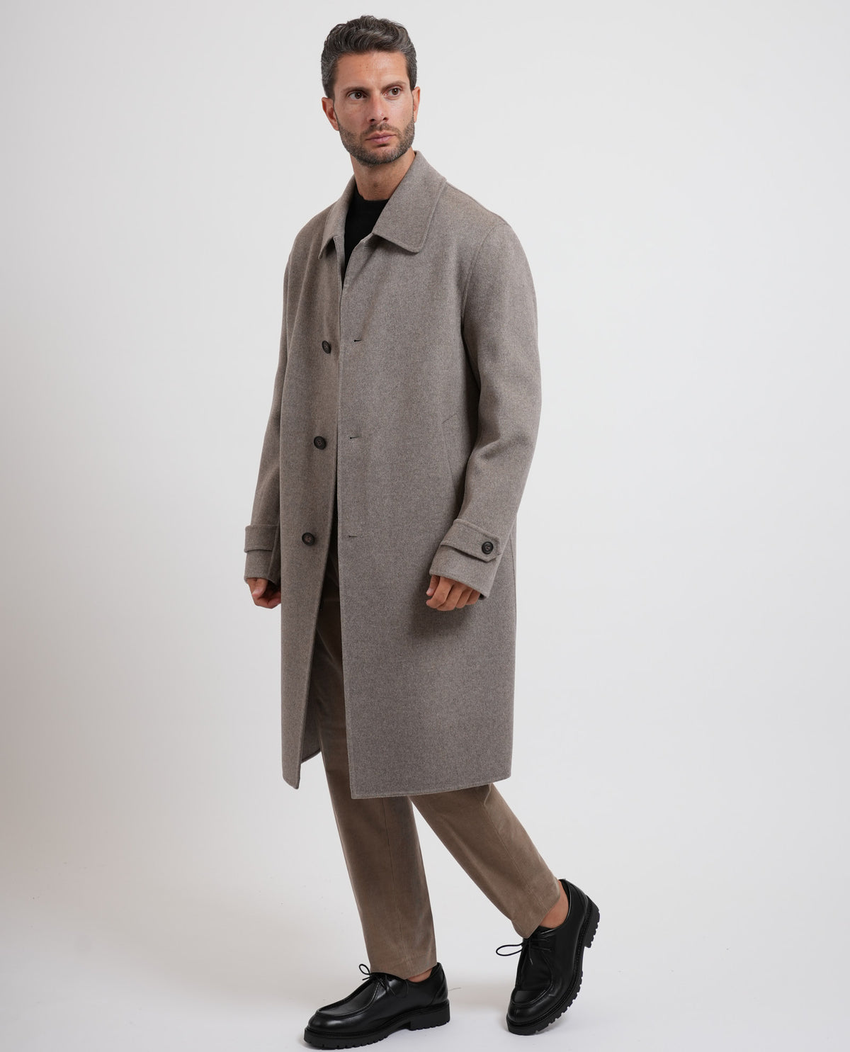 Cappotto lungo uomo di Boss in misto lana 