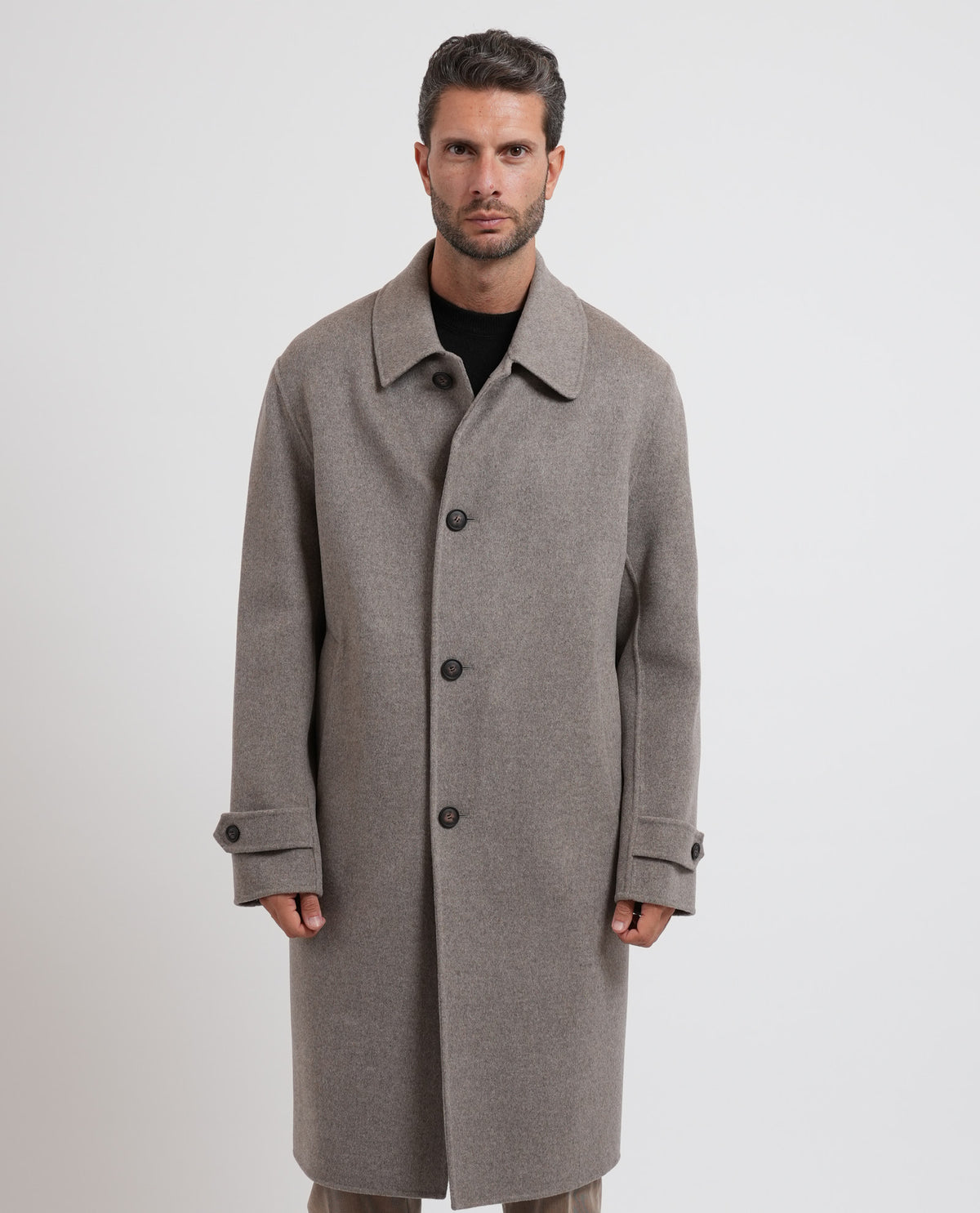 Cappotto lungo uomo di Boss in misto lana 