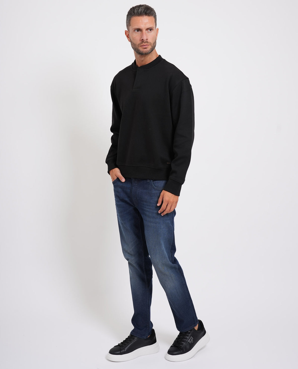 Felpa uomo Boss con bottoni<BR/> 