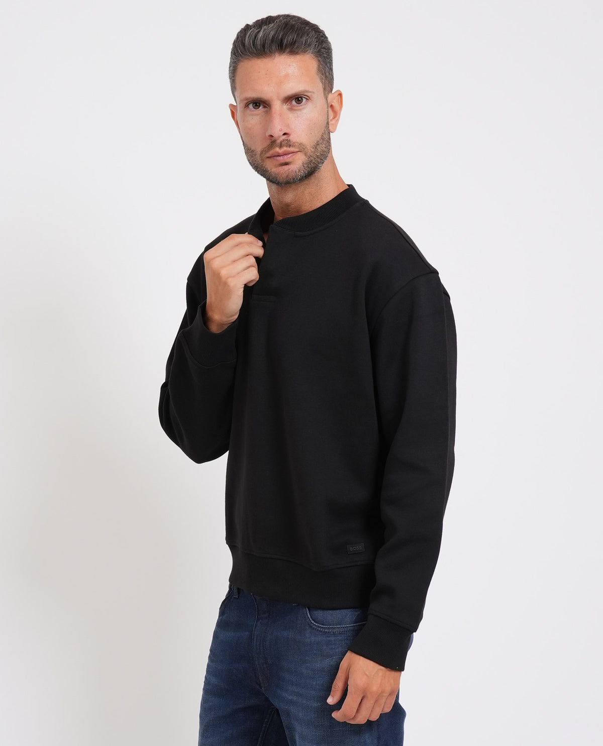Felpa uomo Boss con bottoni<BR/> 