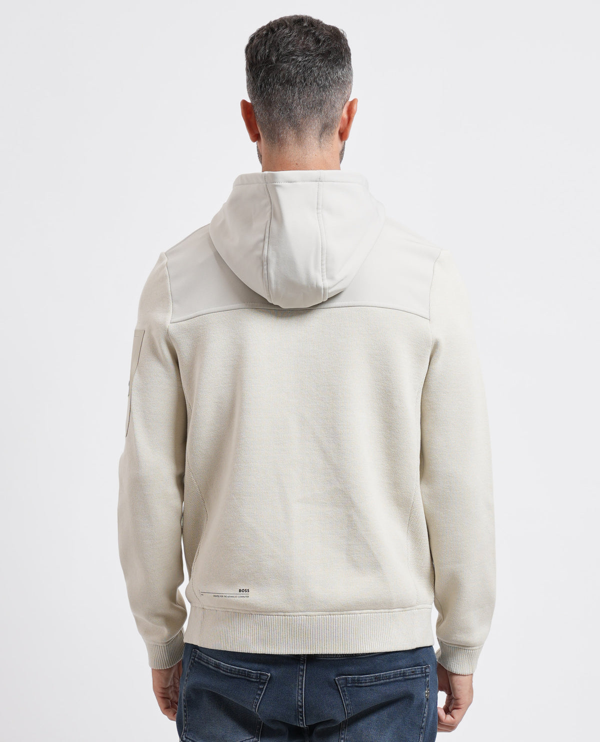 Felpa uomo di Boss in maglia elasticizzata 