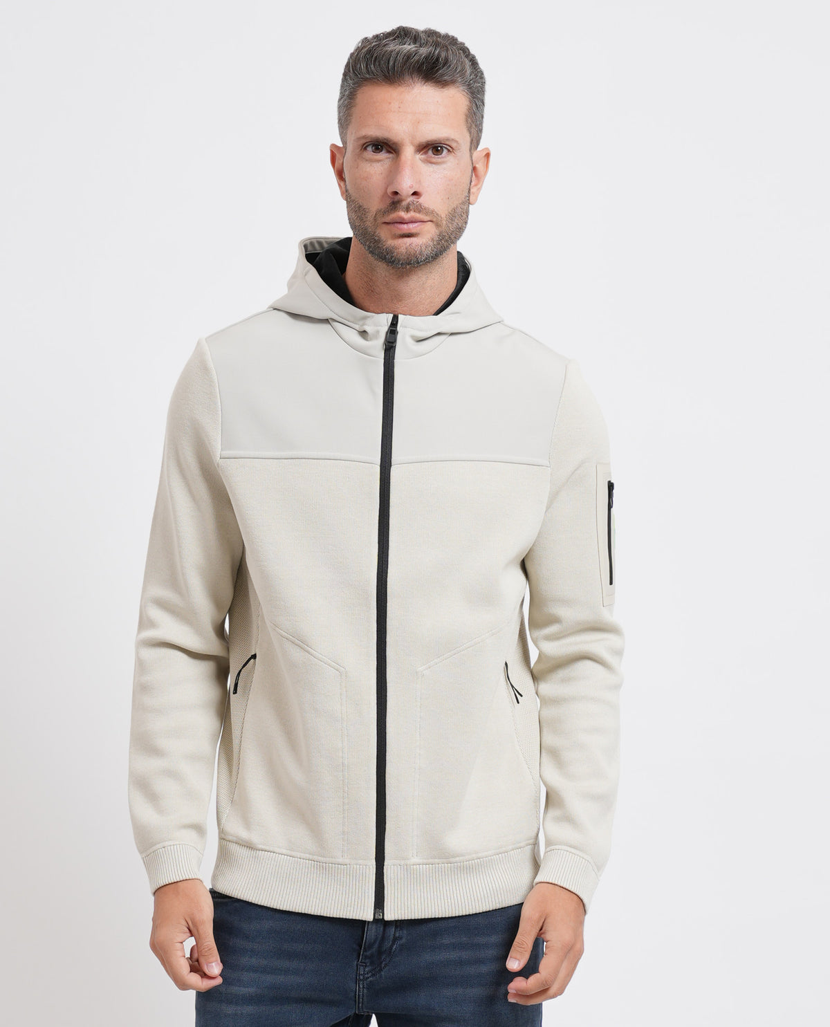 Felpa uomo di Boss in maglia elasticizzata 