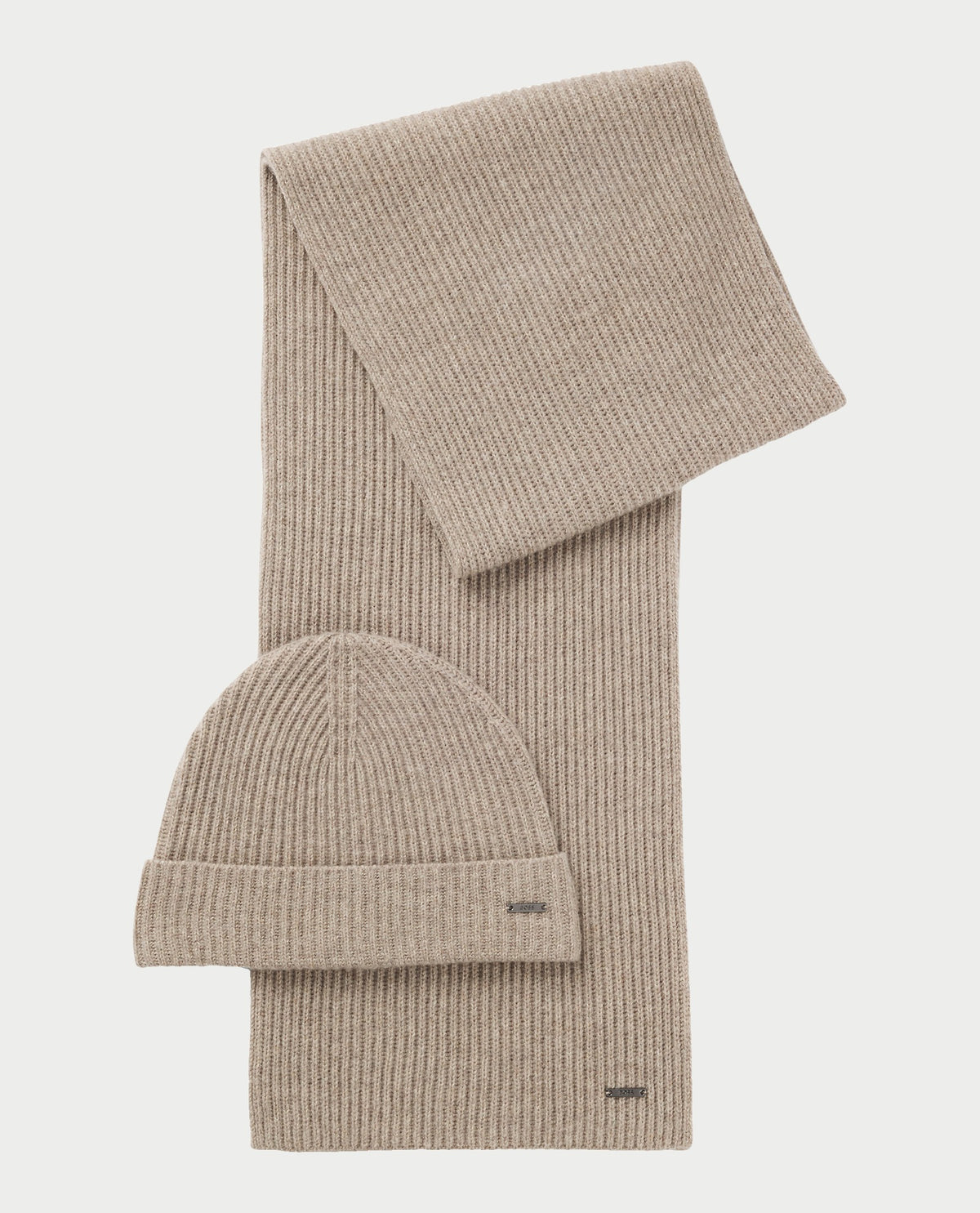 Cappello e sciarpa Boss in misto lana 