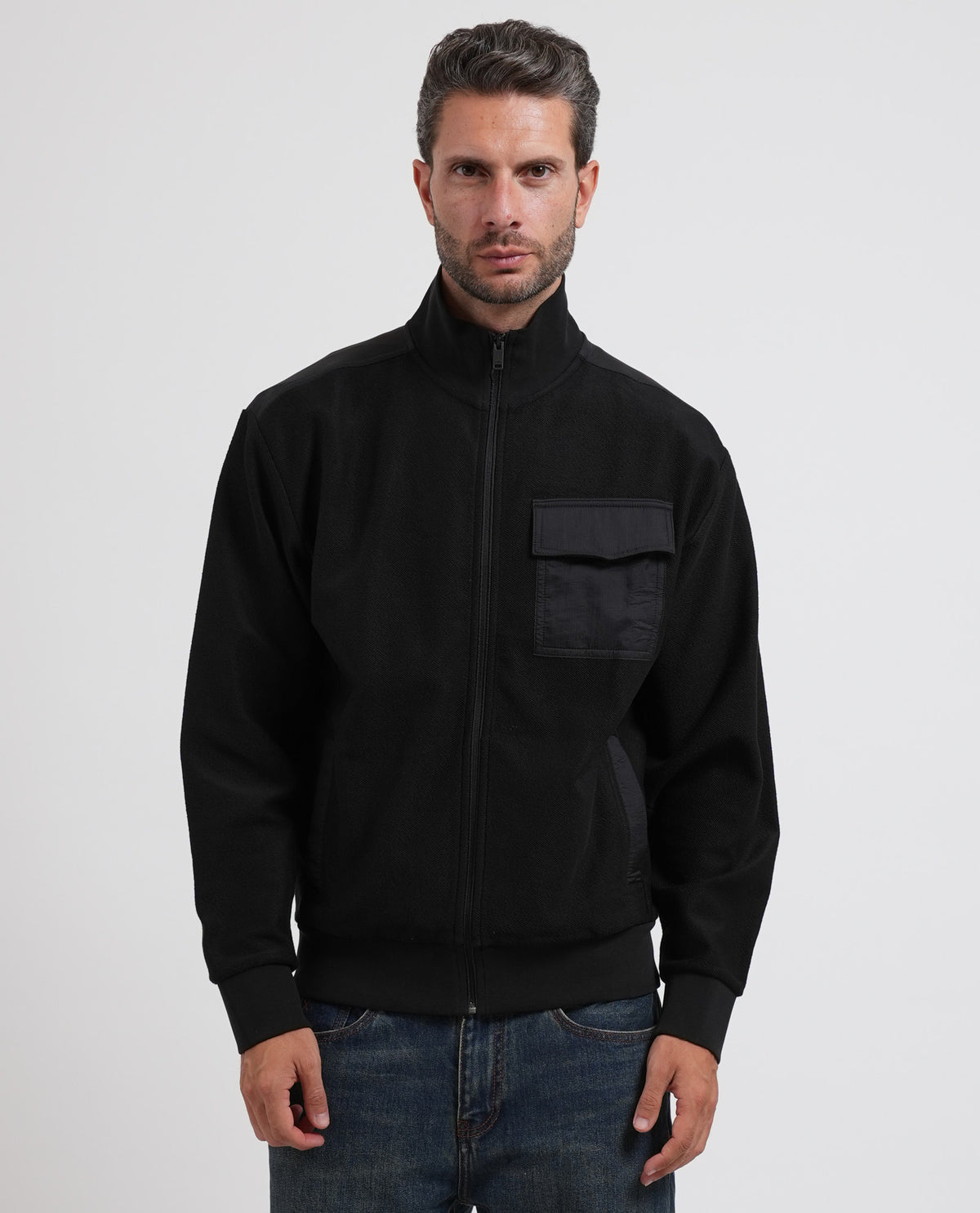 Felpa uomo Boss fullzip con tasca 