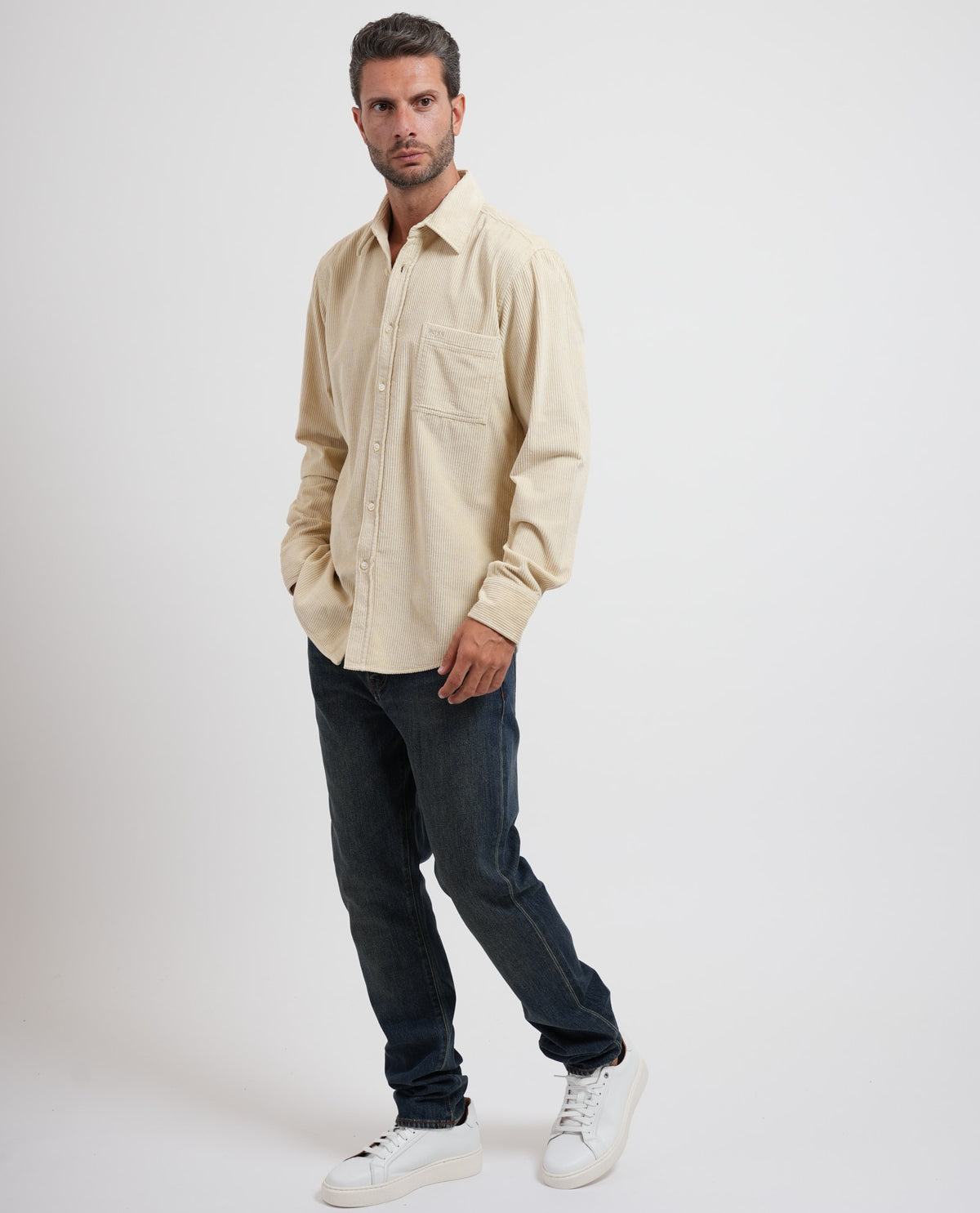 Camicia in velluto Boss uomo regular fit 