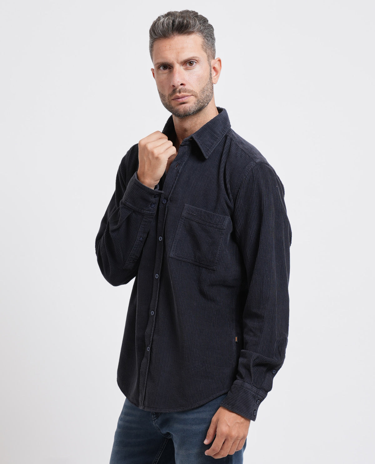 Camicia in velluto Boss uomo regular fit 