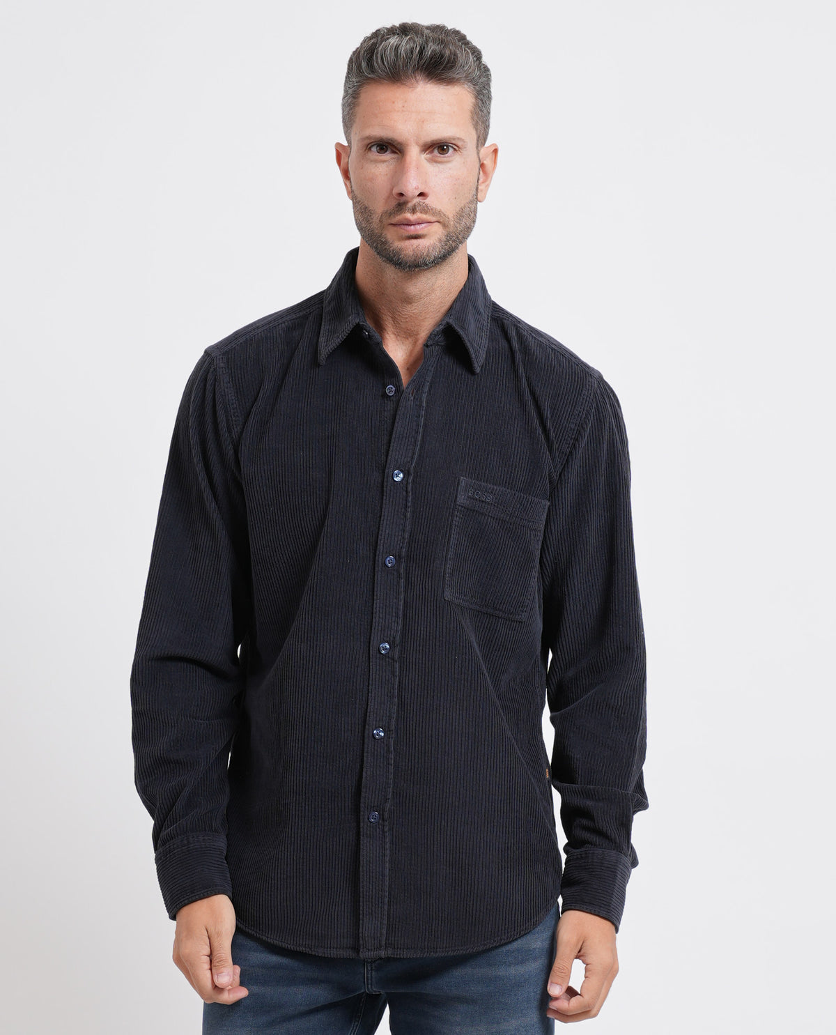 Camicia in velluto Boss uomo regular fit 