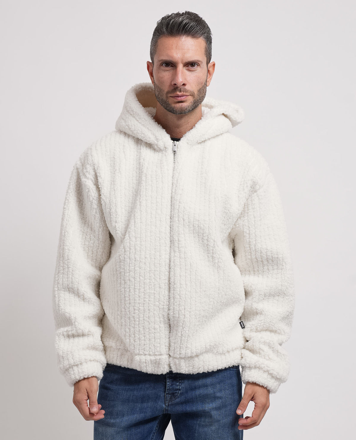Felpa uomo Boss in tessuto peluche 