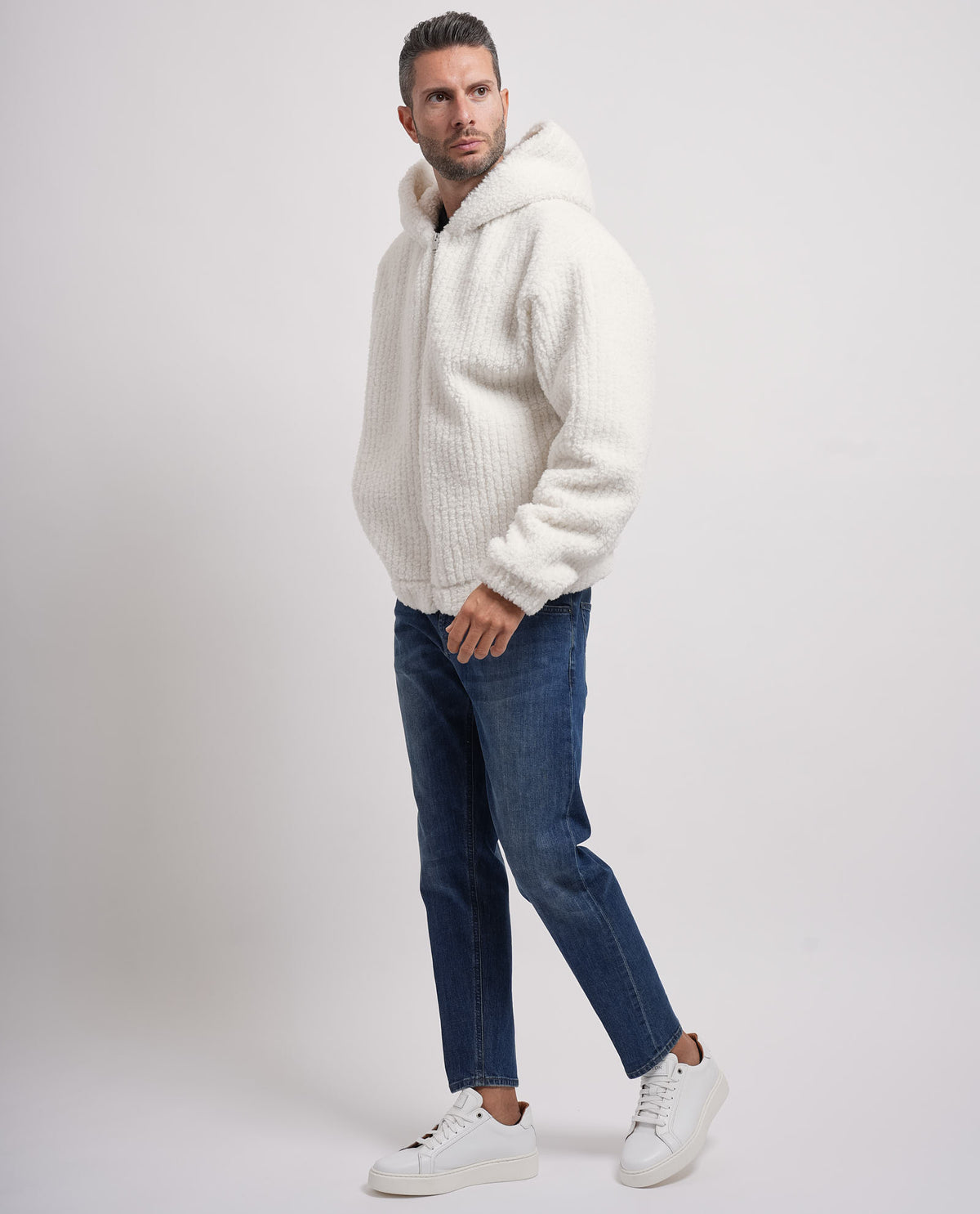 Felpa uomo Boss in tessuto peluche 