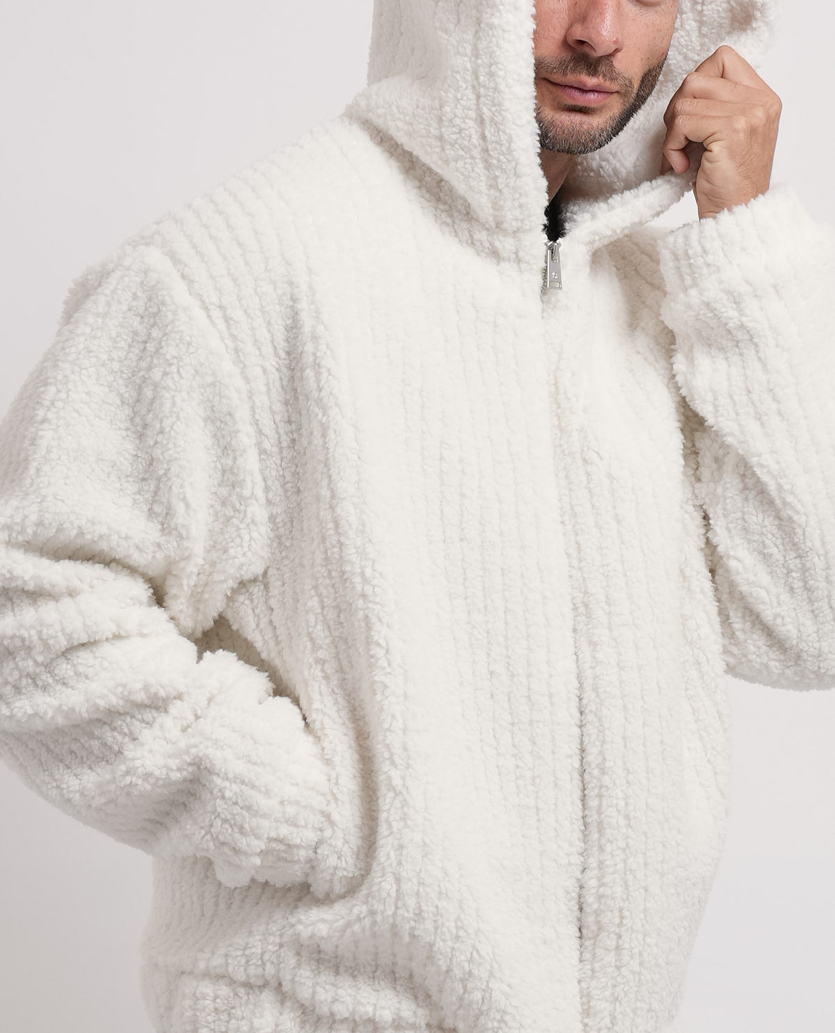 Felpa uomo Boss in tessuto peluche 