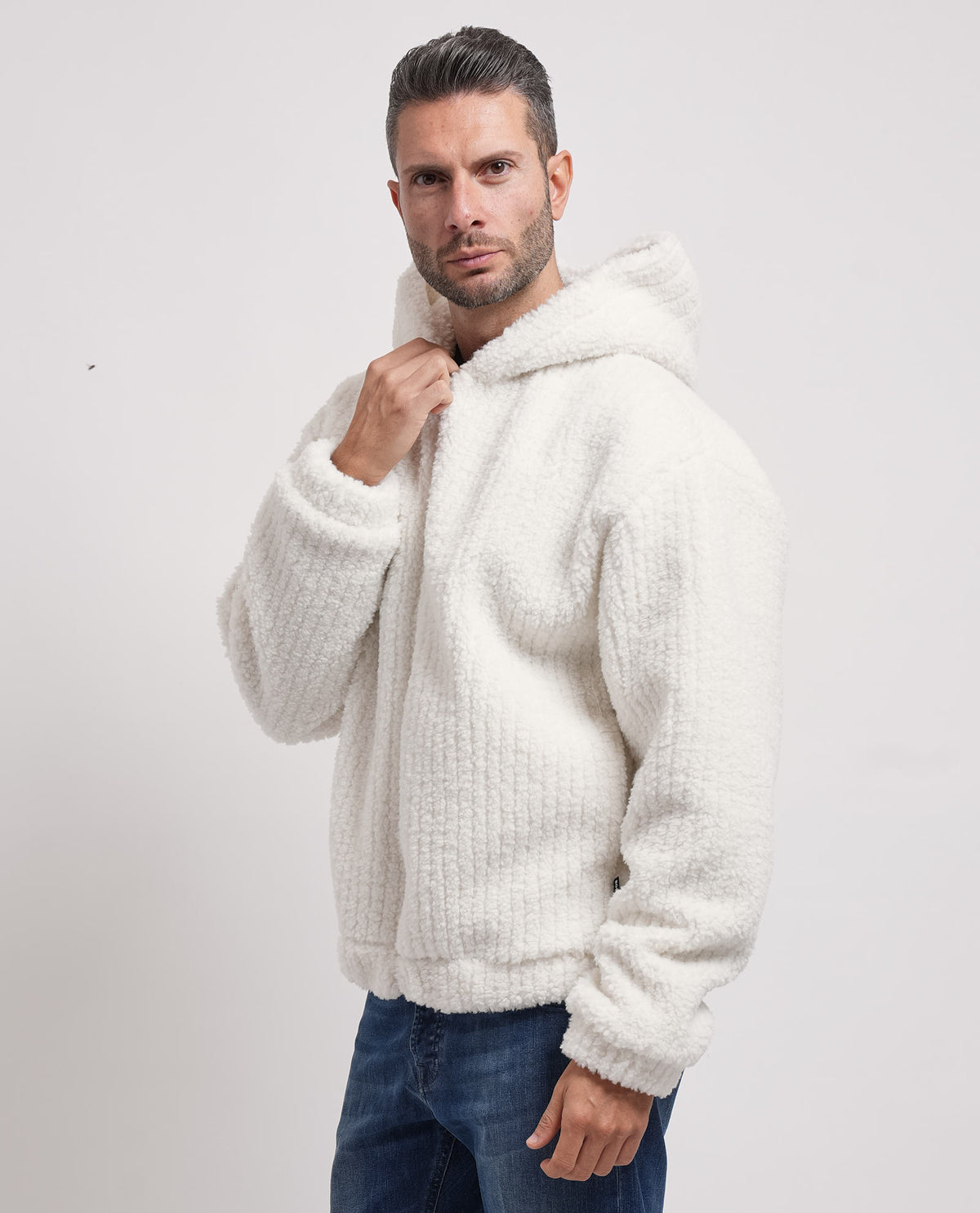 Felpa uomo Boss in tessuto peluche 