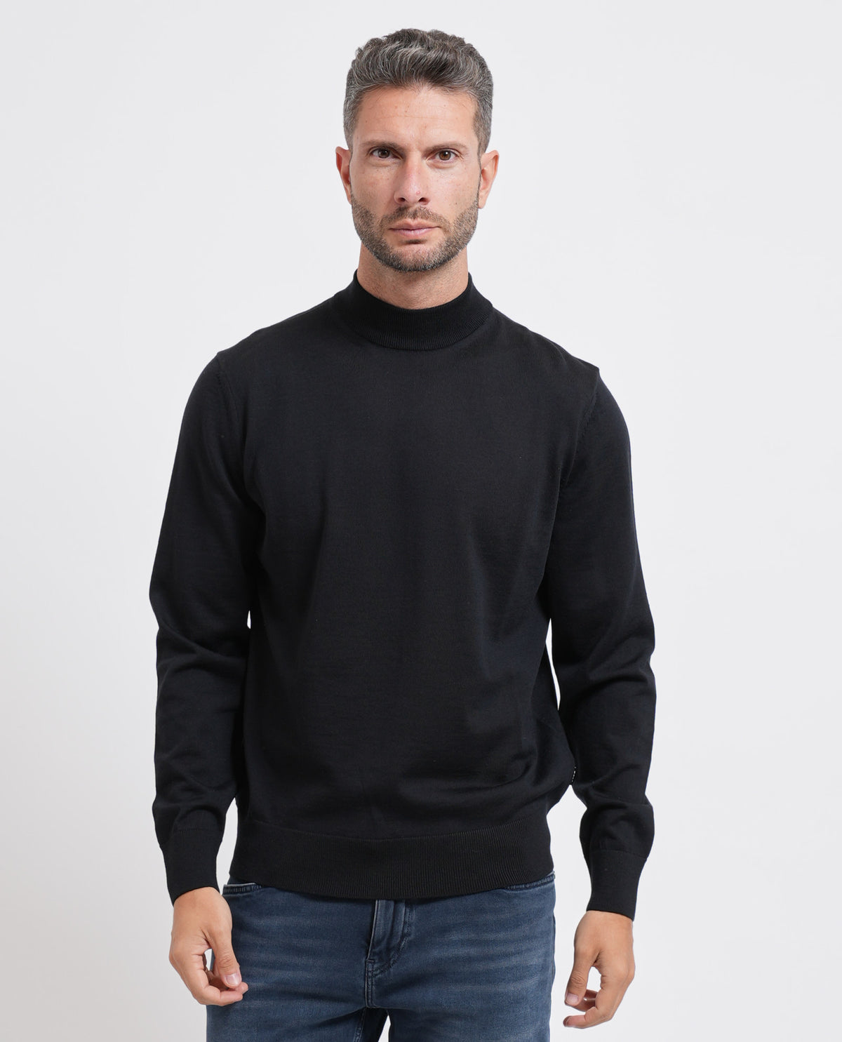 Maglione a lupetto Boss uomo in lana extrafine 