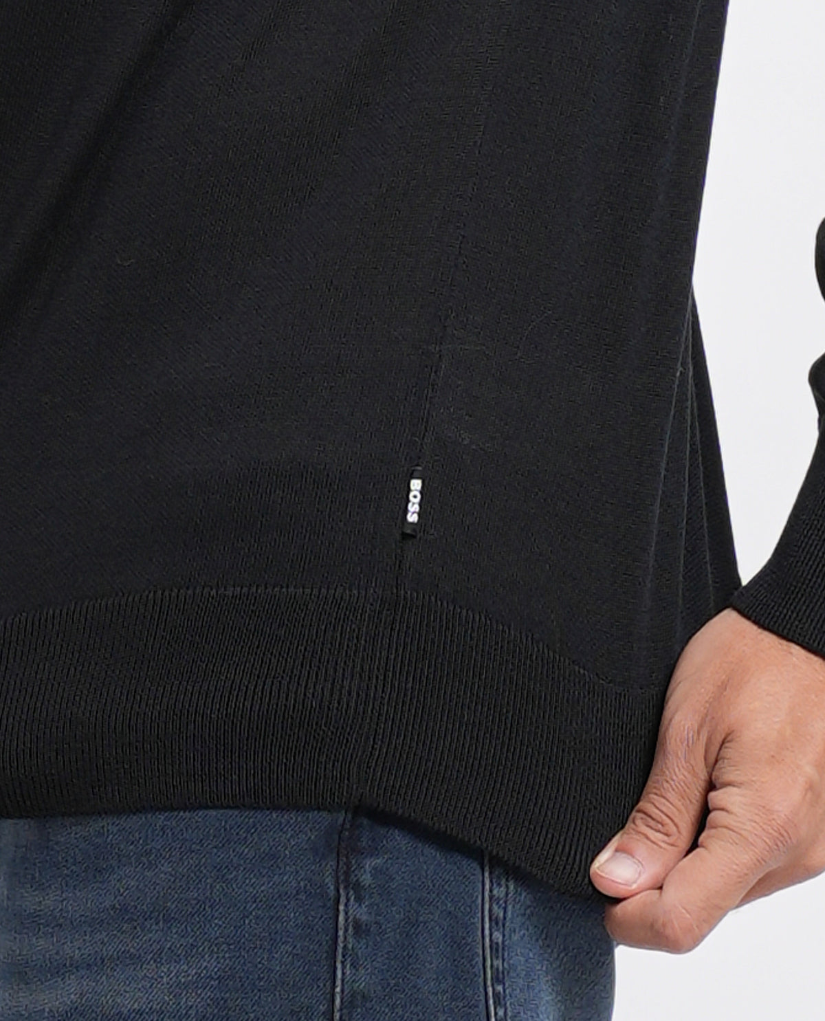 Maglione a lupetto Boss uomo in lana extrafine 