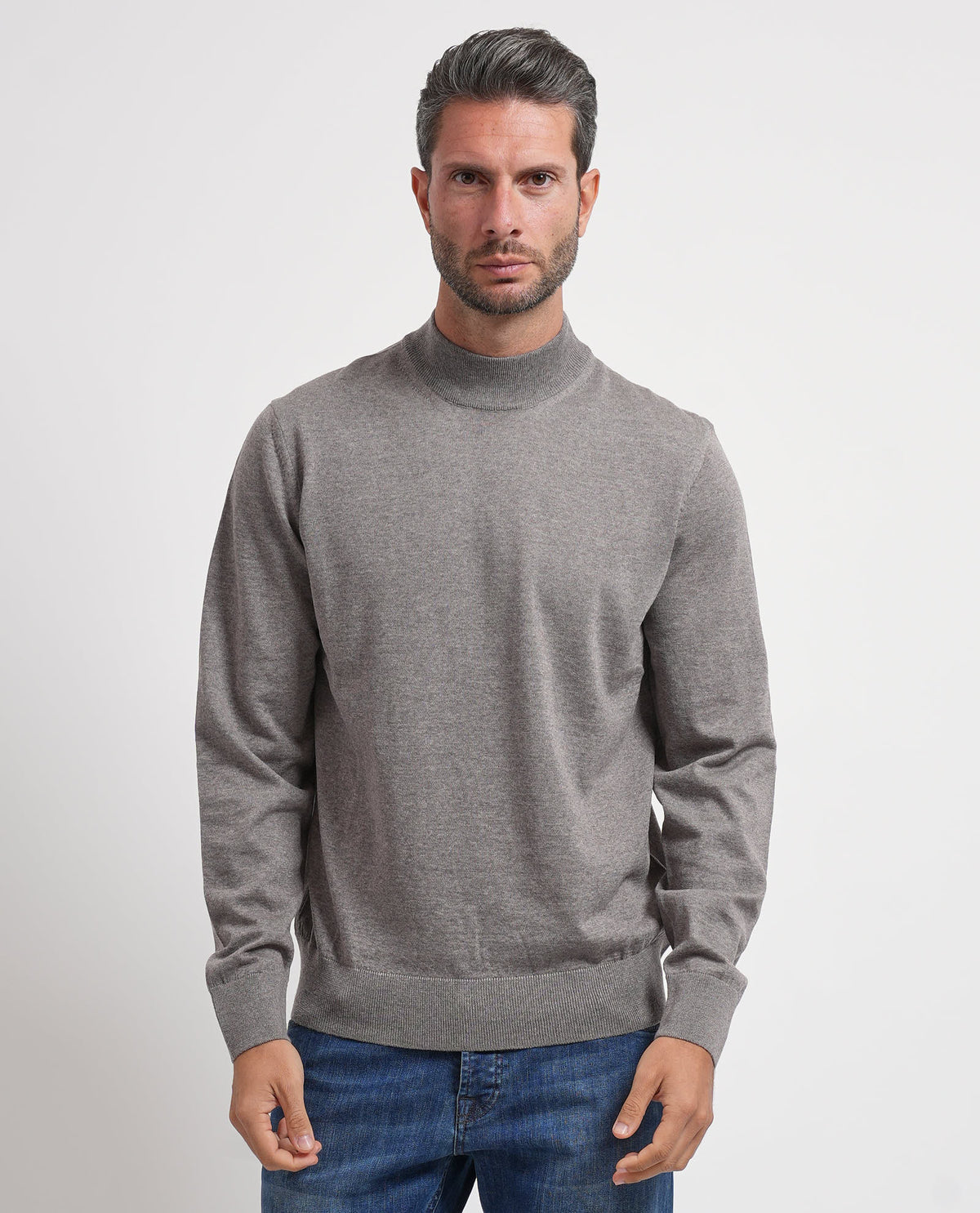 Maglione a lupetto Boss uomo in lana extrafine 