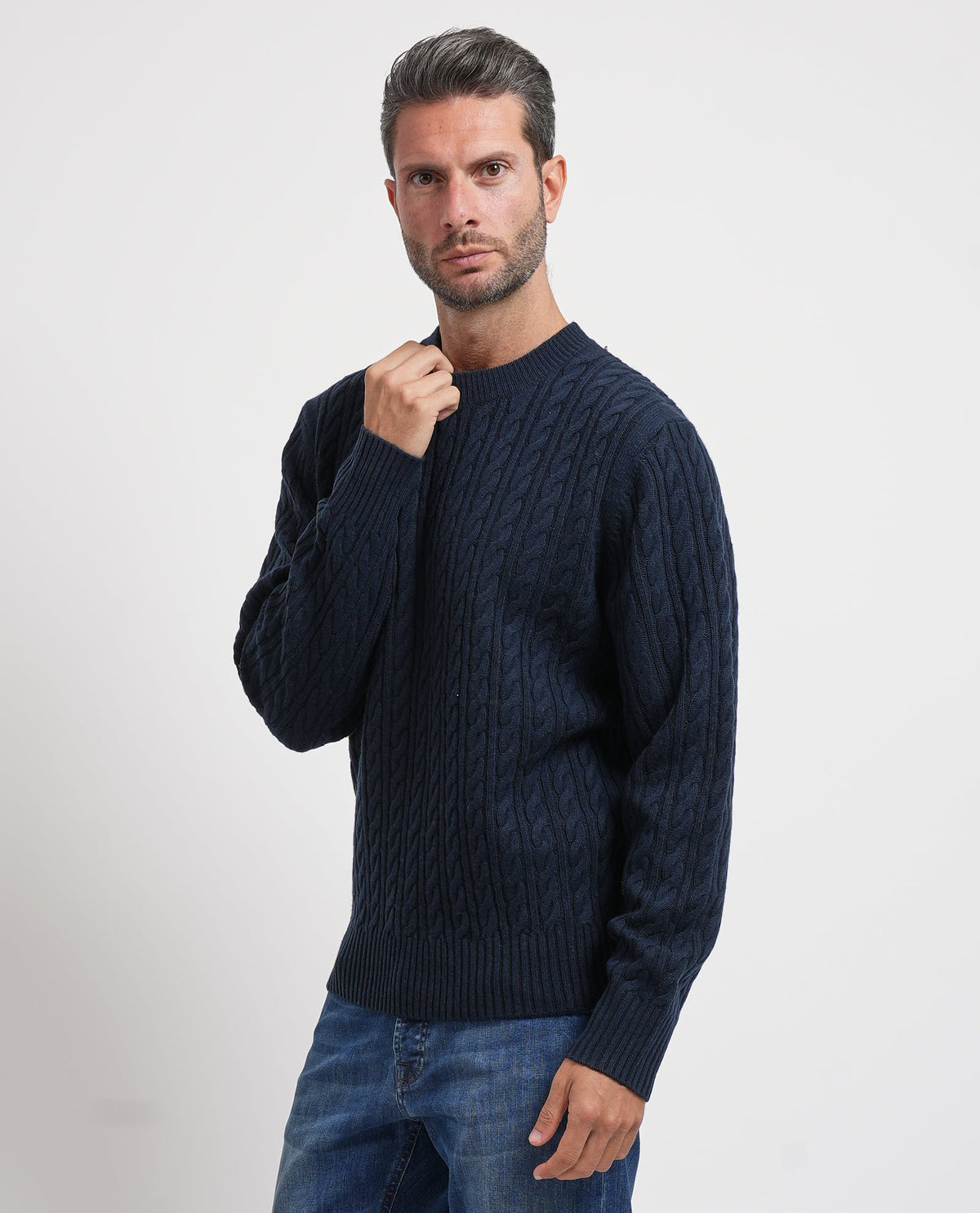 Maglione uomo Boss con lavorazione a trecce 