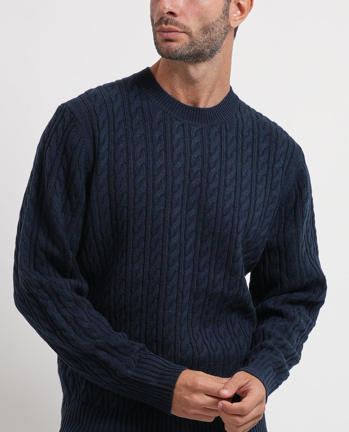 Maglione uomo Boss con lavorazione a trecce 