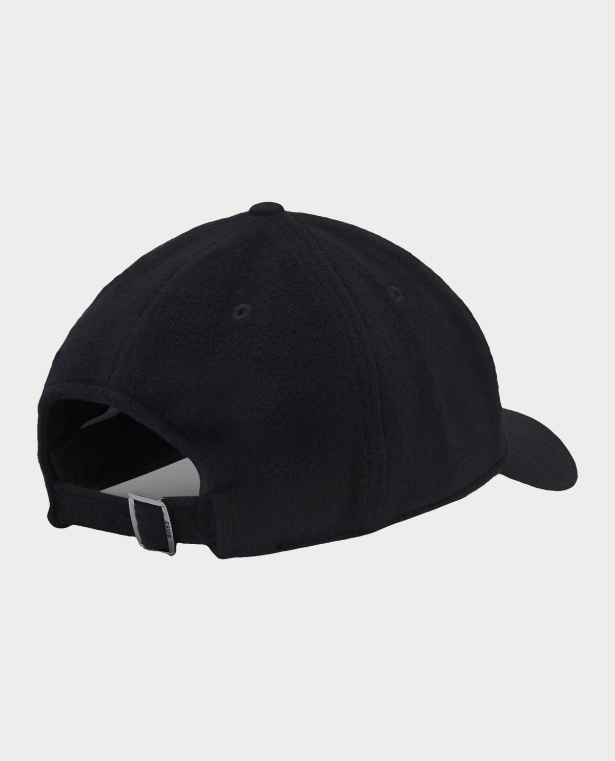Cappellino uomo Boss in misto lana e seta con logo in metallo<BR/> 