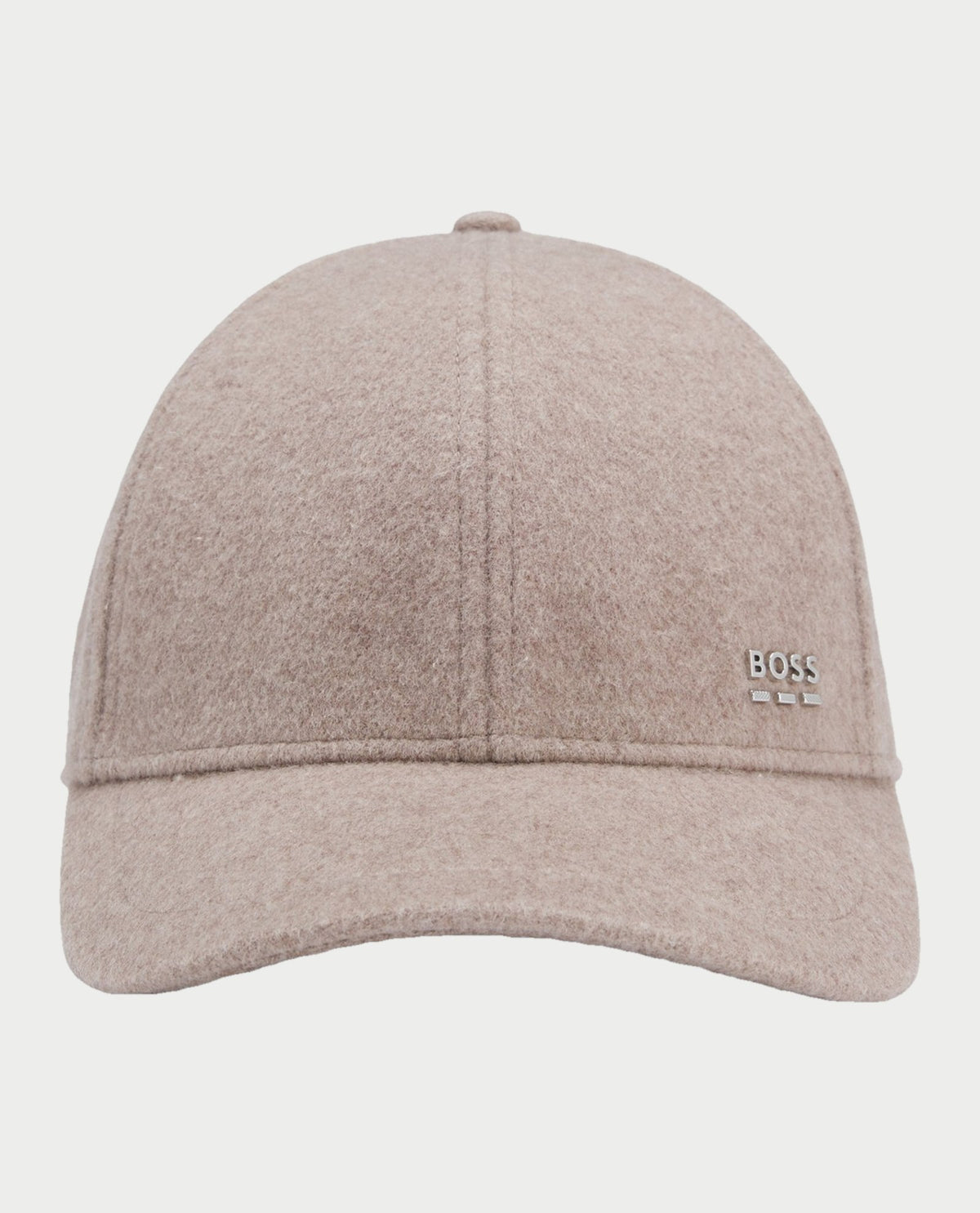Cappellino uomo Boss in misto lana e seta con logo in metallo<BR/> 
