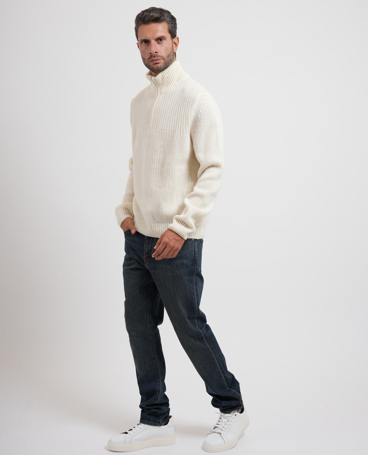 Maglione uomo Boss a mezza zip 