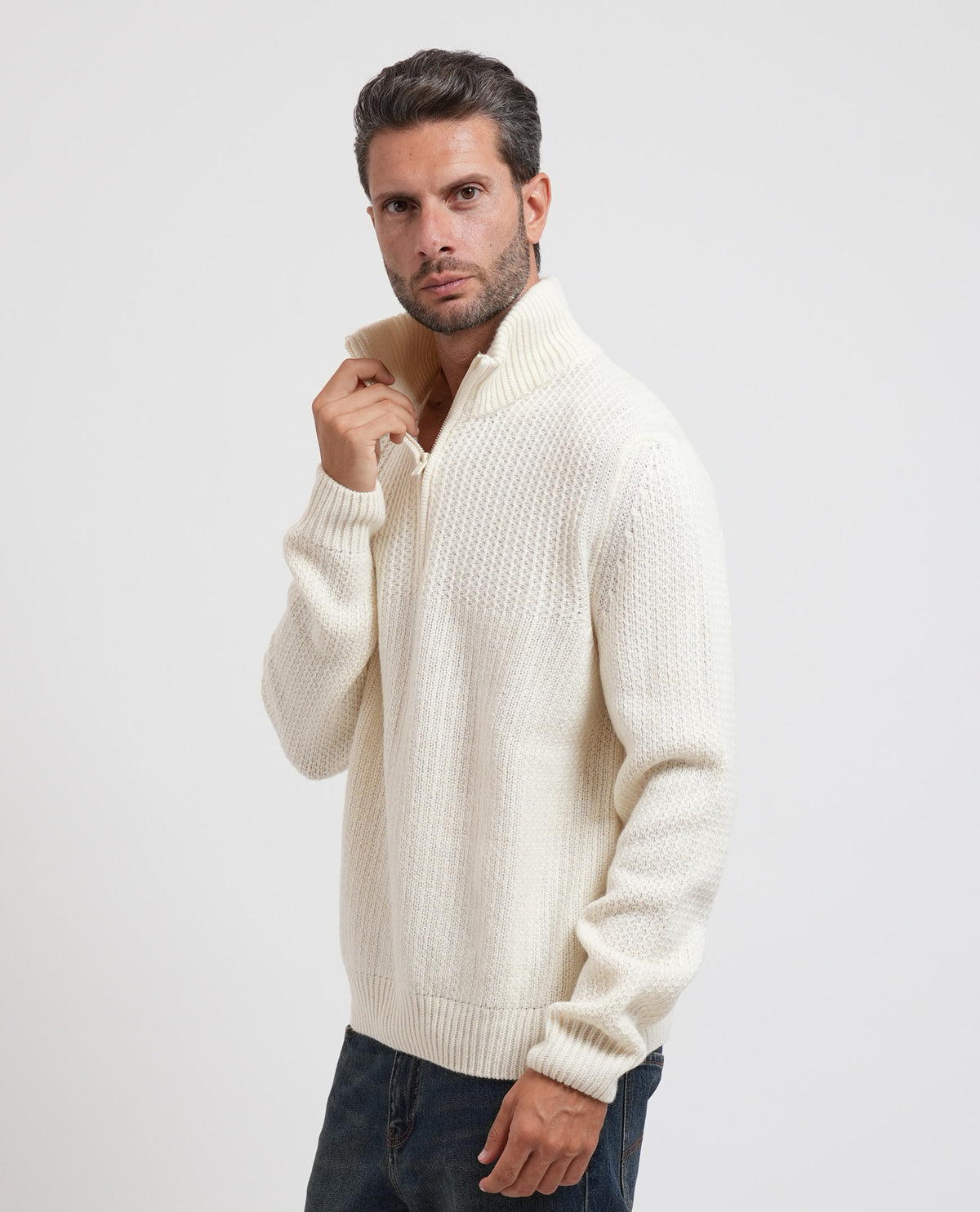 Maglione uomo Boss a mezza zip 