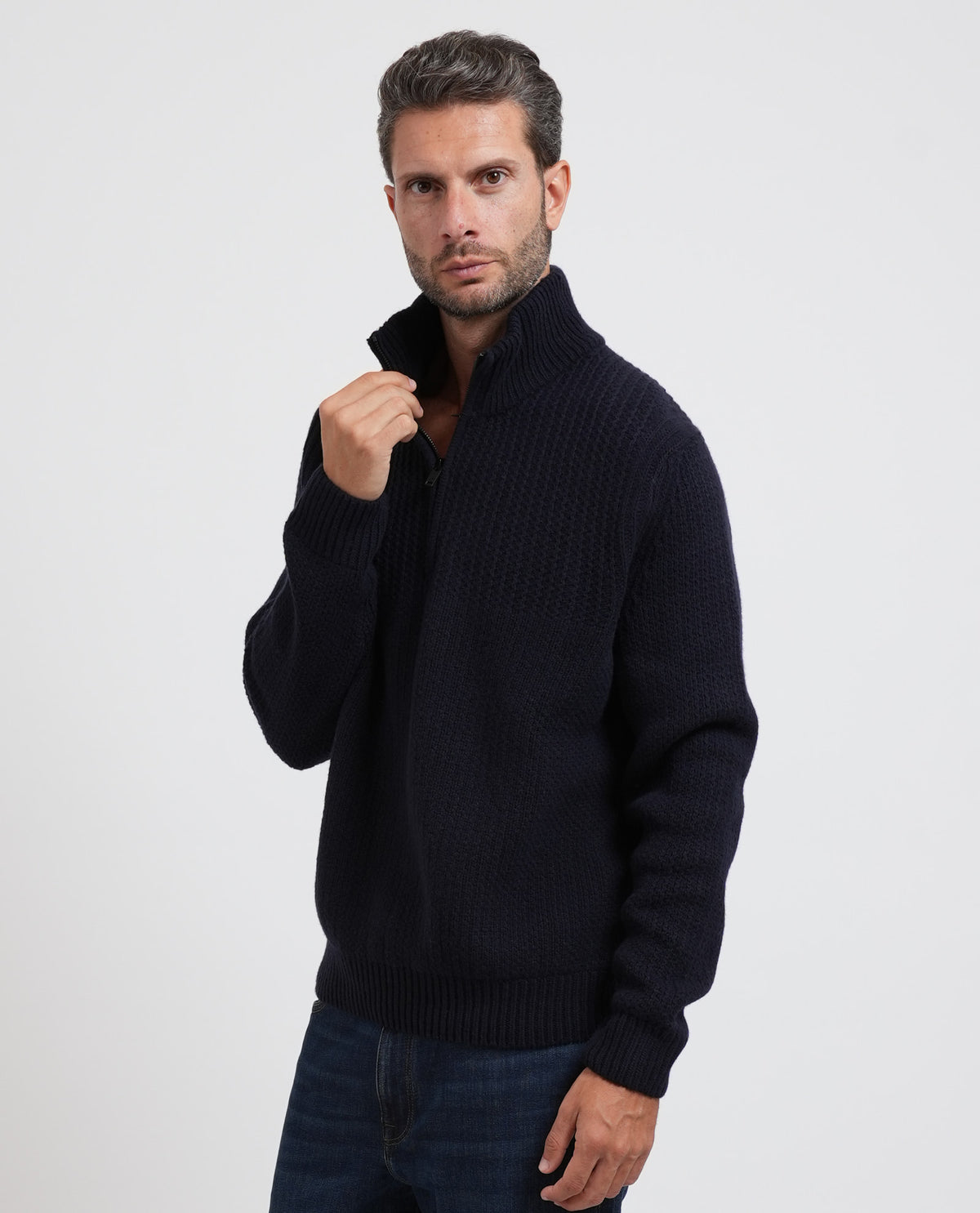 Maglione uomo Boss a mezza zip 