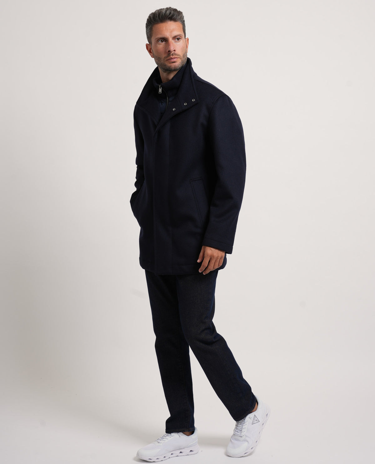 Cappotto formale Boss uomo in tessuto italiano 