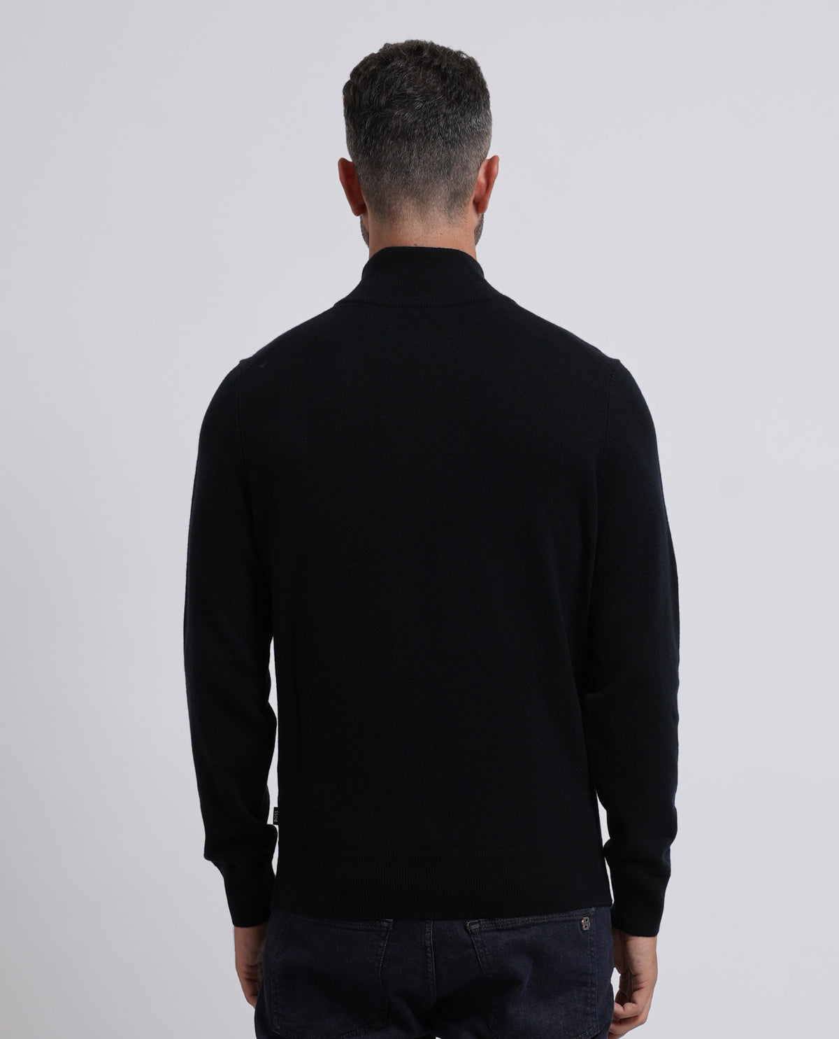 Maglione uomo Boss con collo alto in lana vergine 
