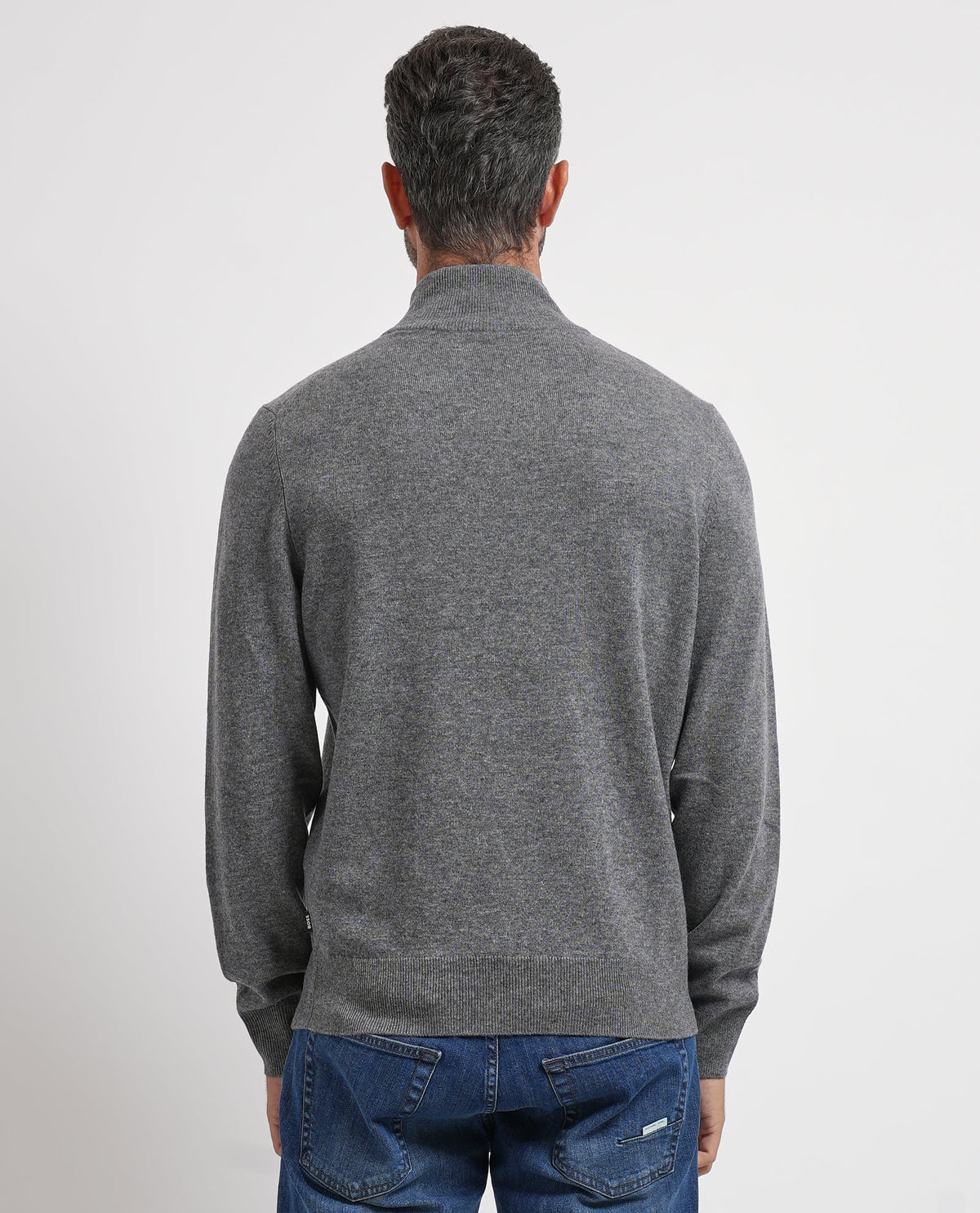 Maglione uomo Boss con collo alto in lana vergine 
