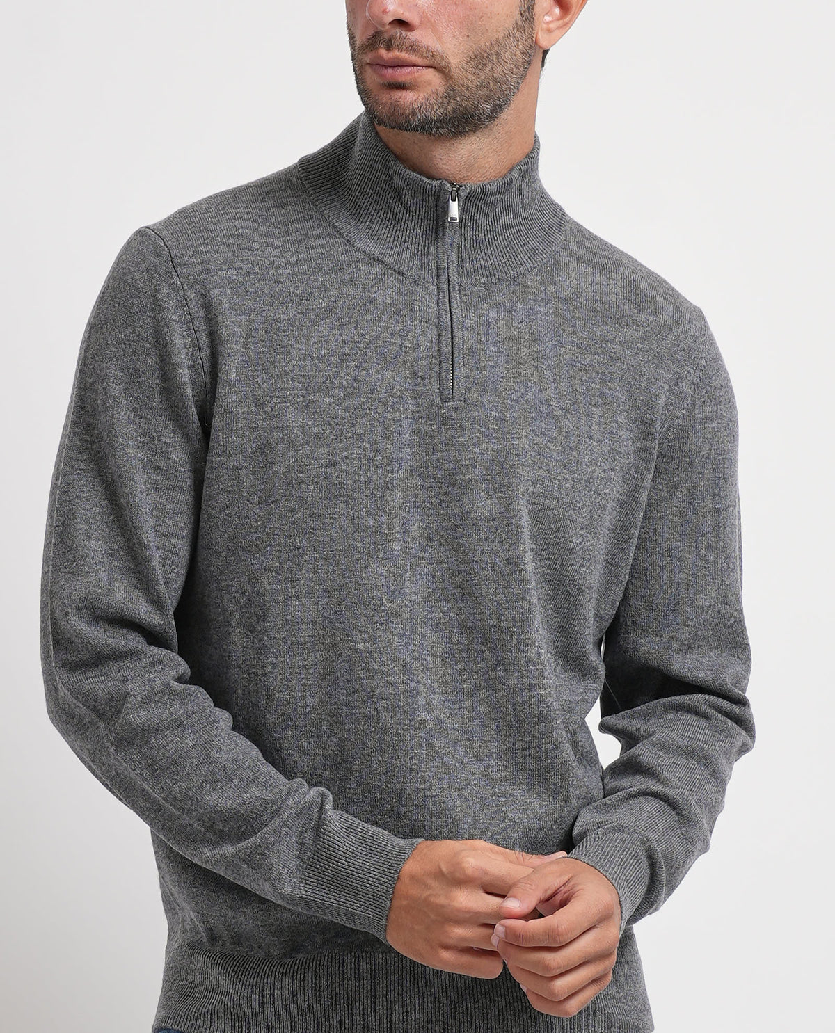 Maglione uomo Boss con collo alto in lana vergine 