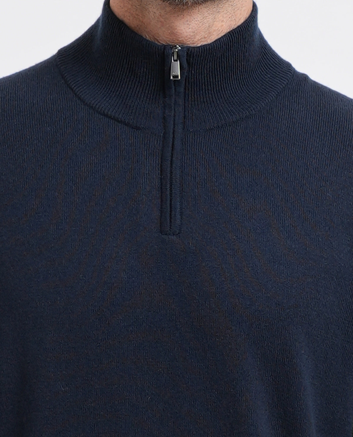 Maglione con zip Boss uomo in lana e cashmere 
