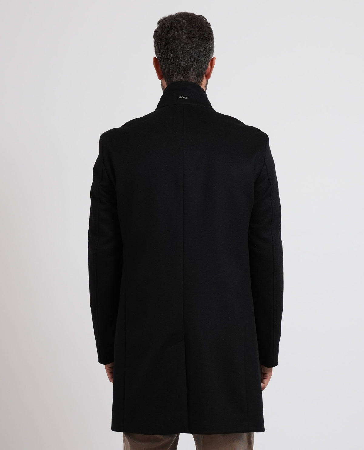 Cappotto slim fit Boss uomo in tessuto italiano 