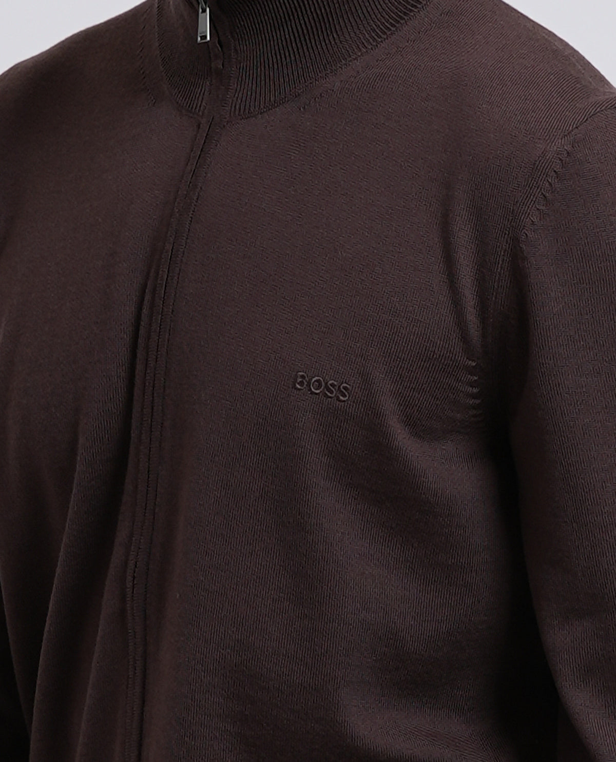 Maglione uomo Boss fullzip e con logo ricamato 