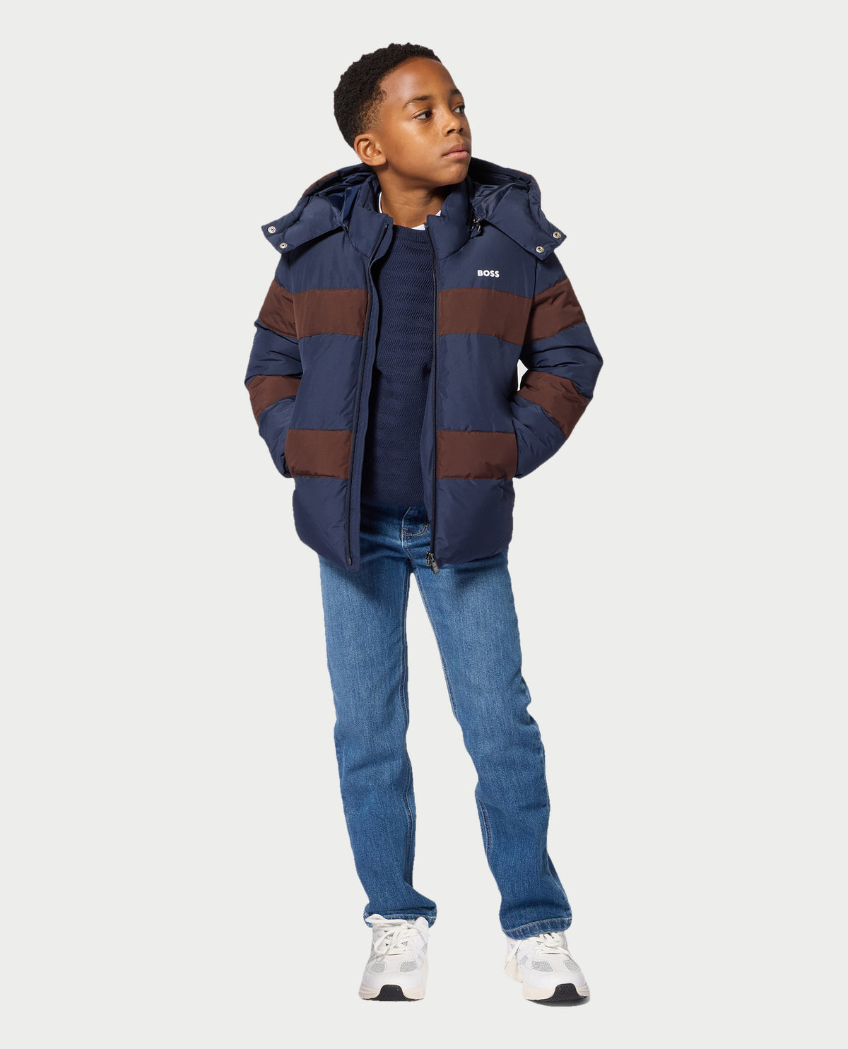 Pantaloni in denim stone Boss bambino 