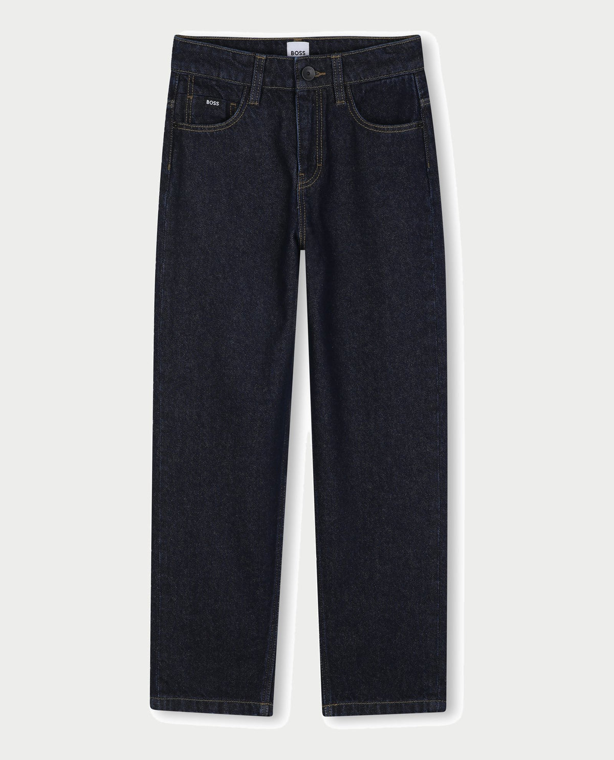 Jeans bambino Boss a 5 tasche in lavaggio scuro 
